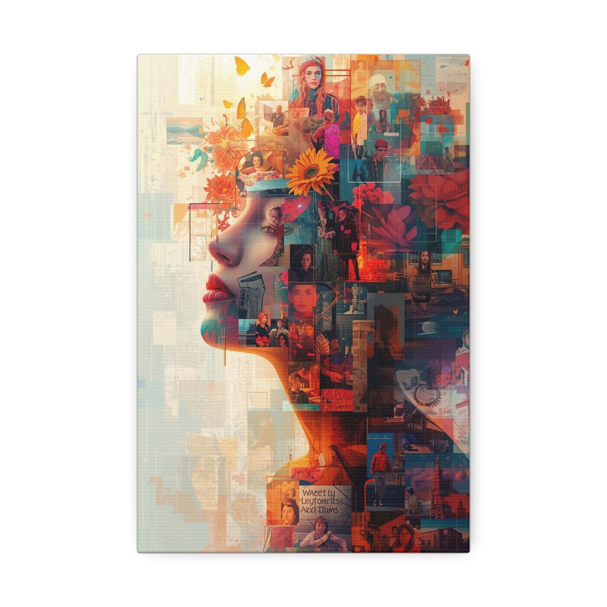 Surreal Floral Portrait Canvas Print — Stretched 1.5"