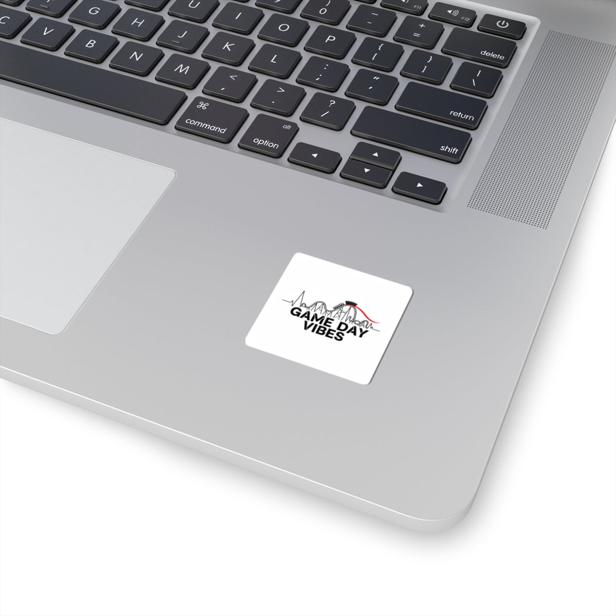 Game Day Vibes Sticker | Sports Fan Rollercoaster, Monochrome + Red