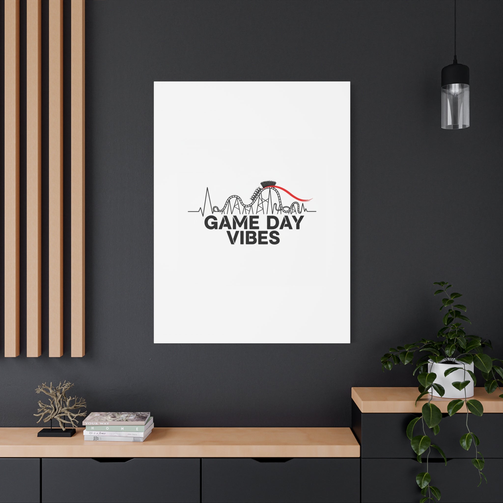 Game Day Vibes Canvas | Sports Fan Rollercoaster, Team Neutral Fan Gear