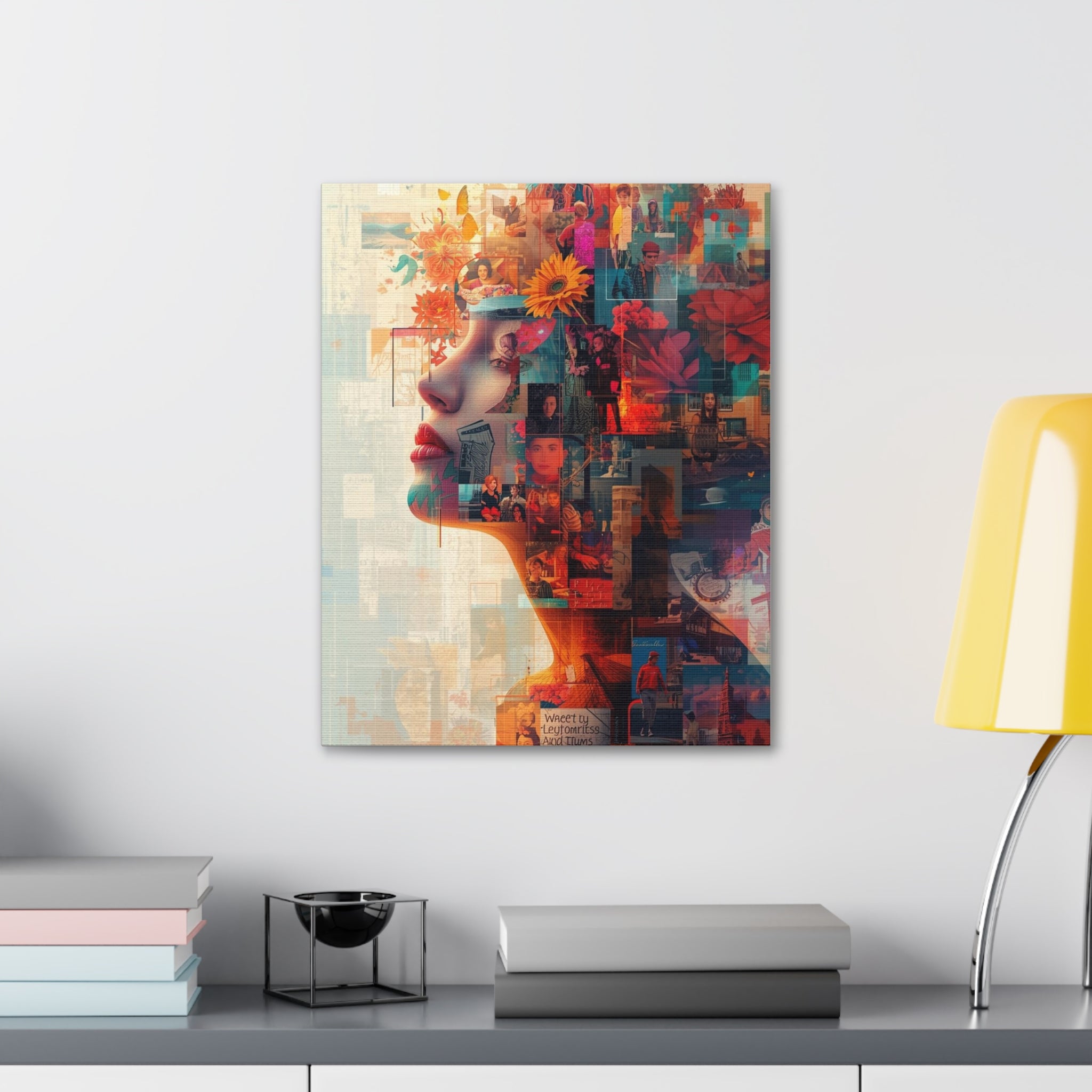 Surreal Floral Portrait Canvas Print — Stretched 1.5"