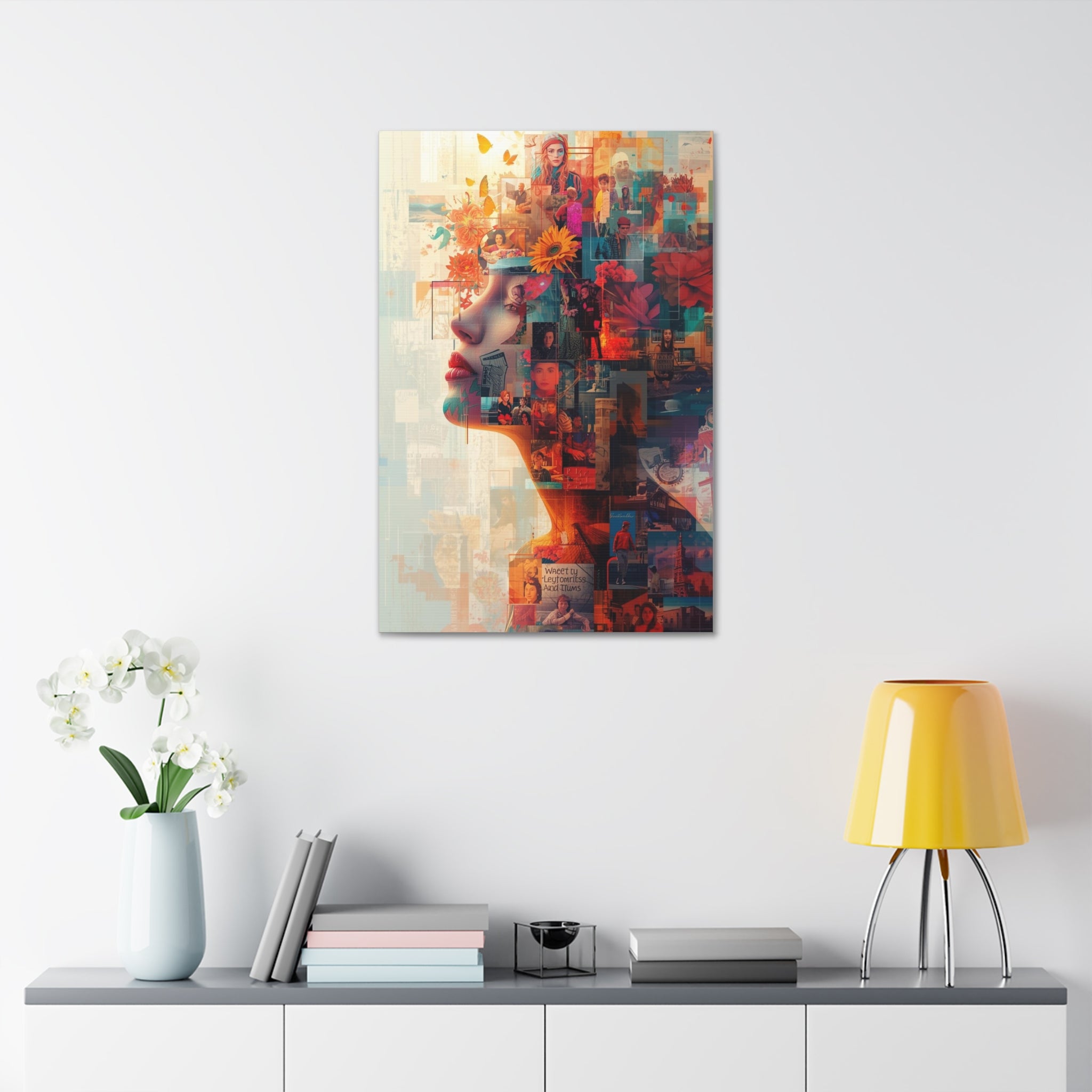 Surreal Floral Portrait Canvas Print — Stretched 1.5"