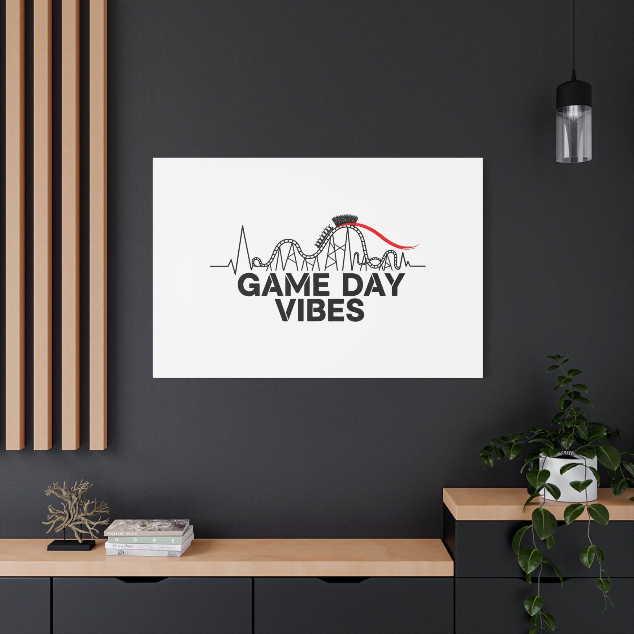 Game Day Vibes Canvas | Sports Fan Rollercoaster, Team Neutral Fan Gear