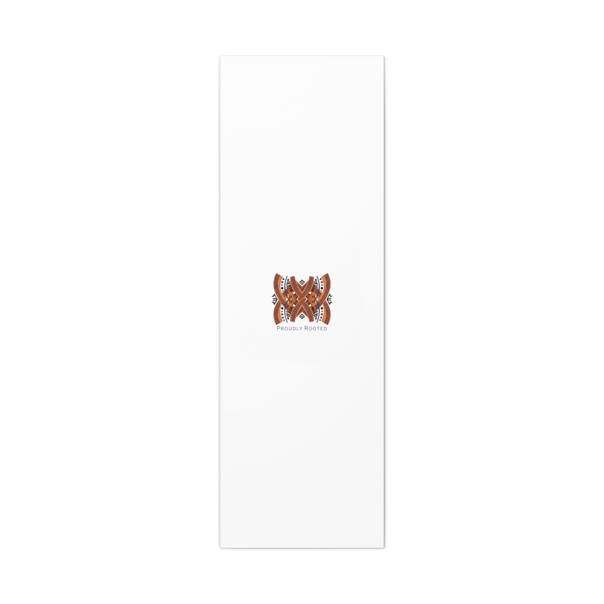 Mudcloth-Inspired Pattern "Proudly Rooted" Canvas | Afro-Bohemian, Indigo & Earth Tones