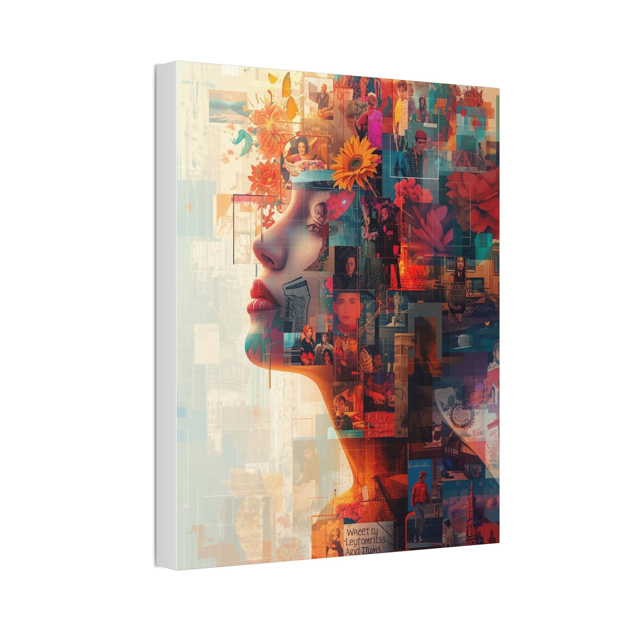 Surreal Floral Portrait Canvas Print — Stretched 1.5"