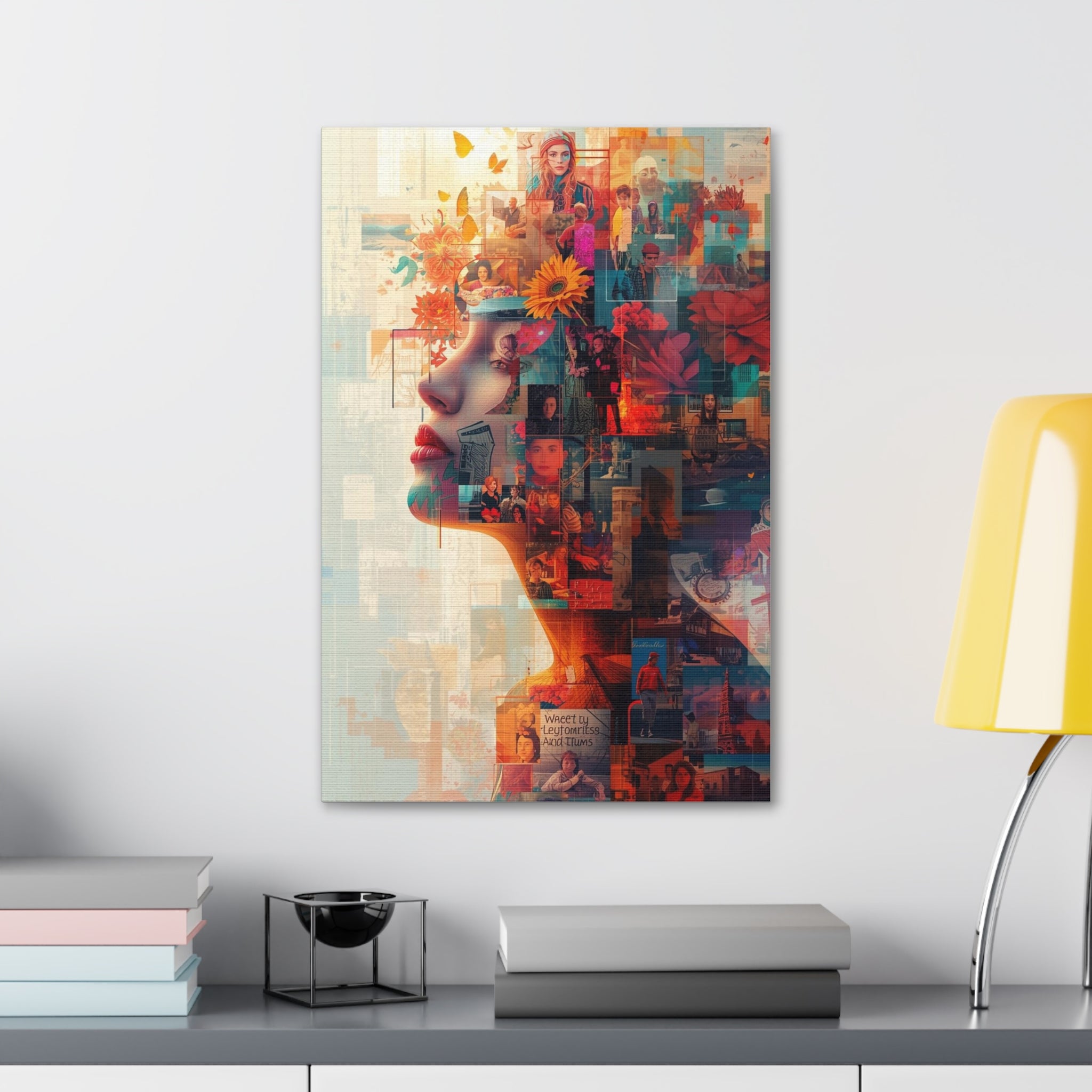 Surreal Floral Portrait Canvas Print — Stretched 1.5"