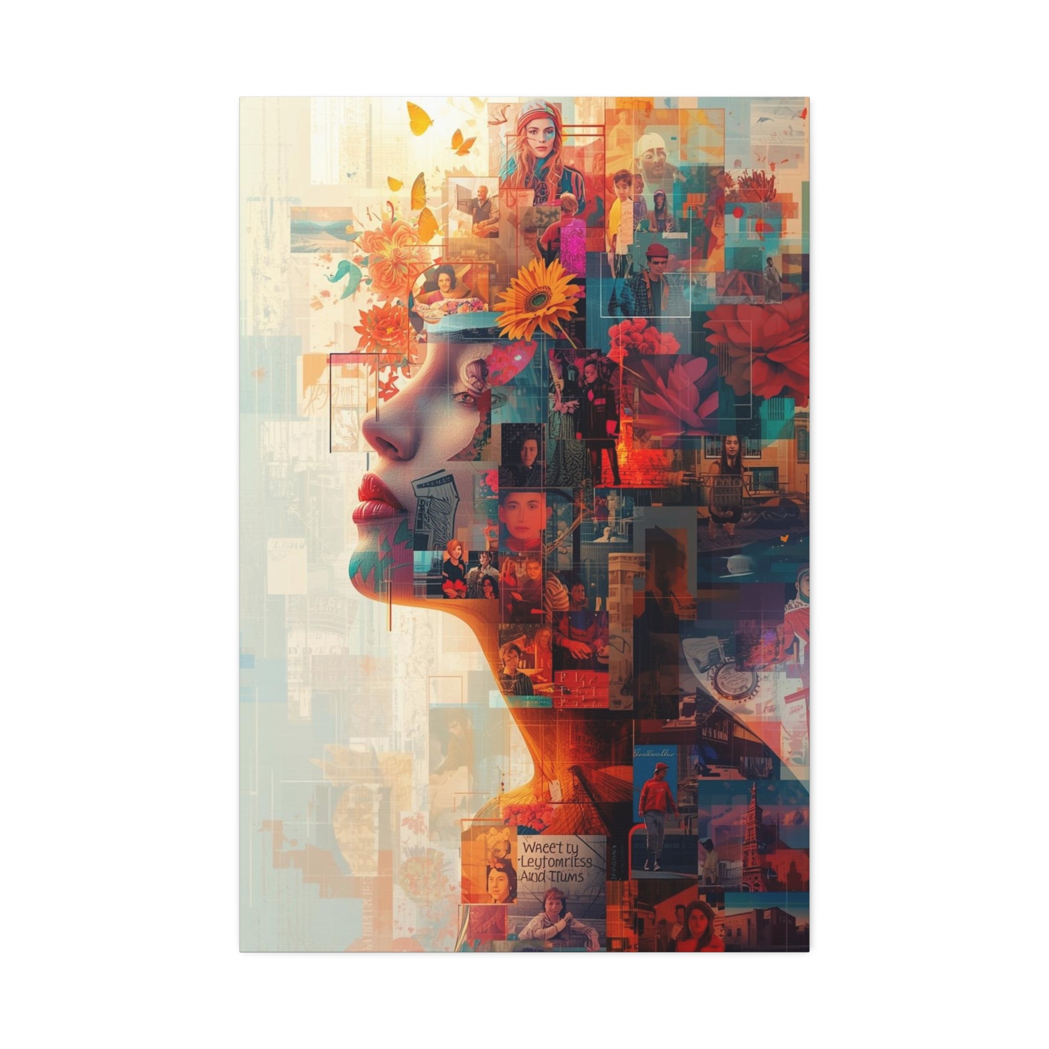 Surreal Floral Portrait Canvas Print — Stretched 1.5"