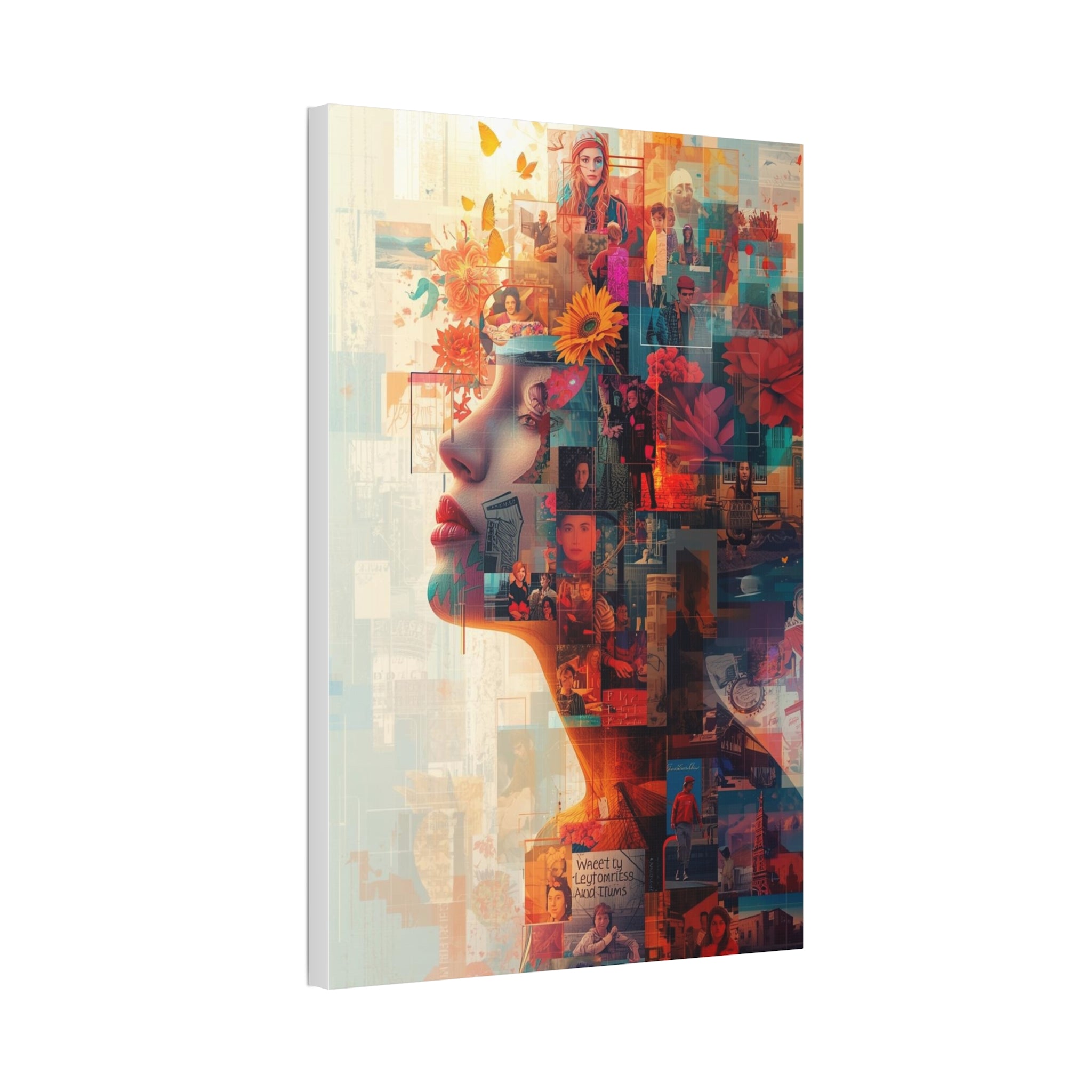Surreal Floral Portrait Canvas Print — Stretched 1.5"