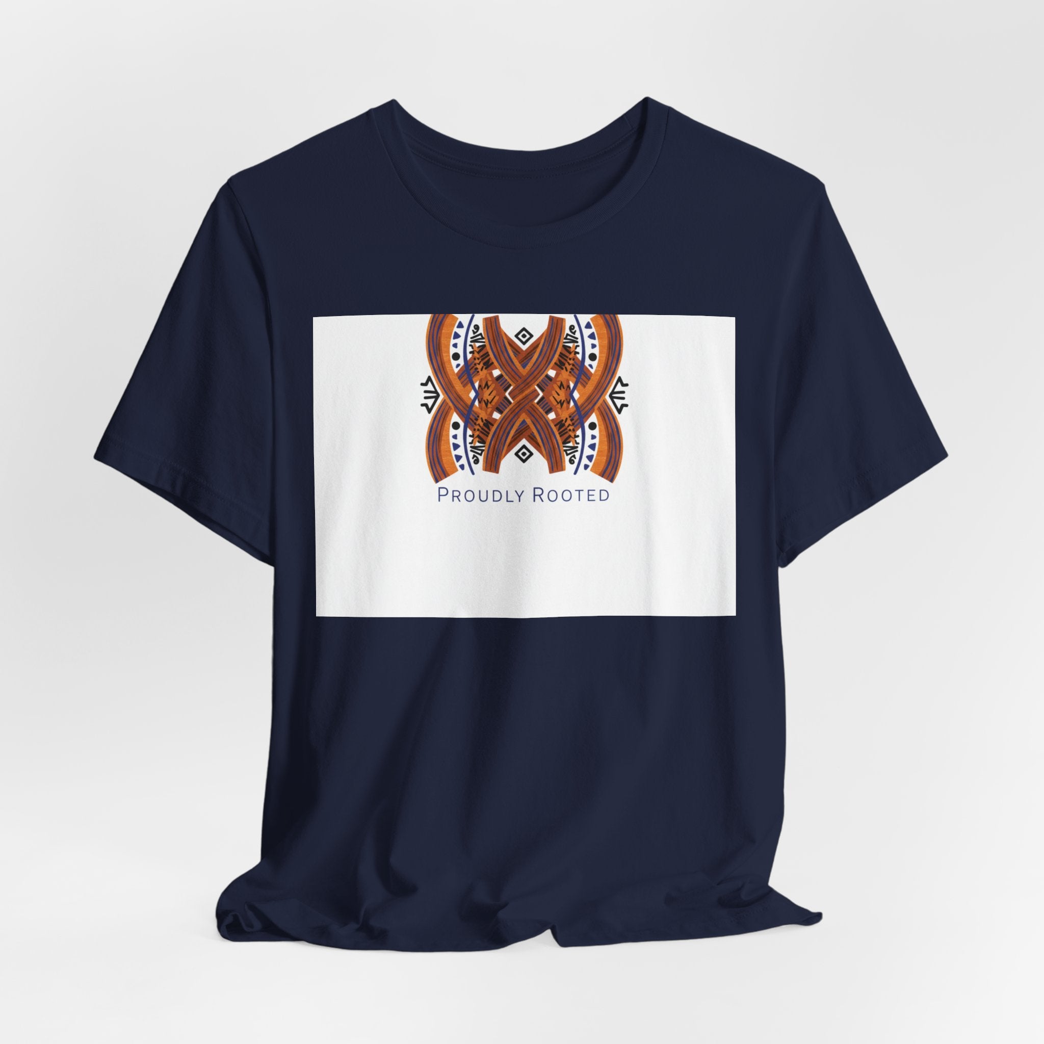 Mudcloth Inspired 'Proudly Rooted' Tee | African Print Shirt, Boho Tribal Pattern