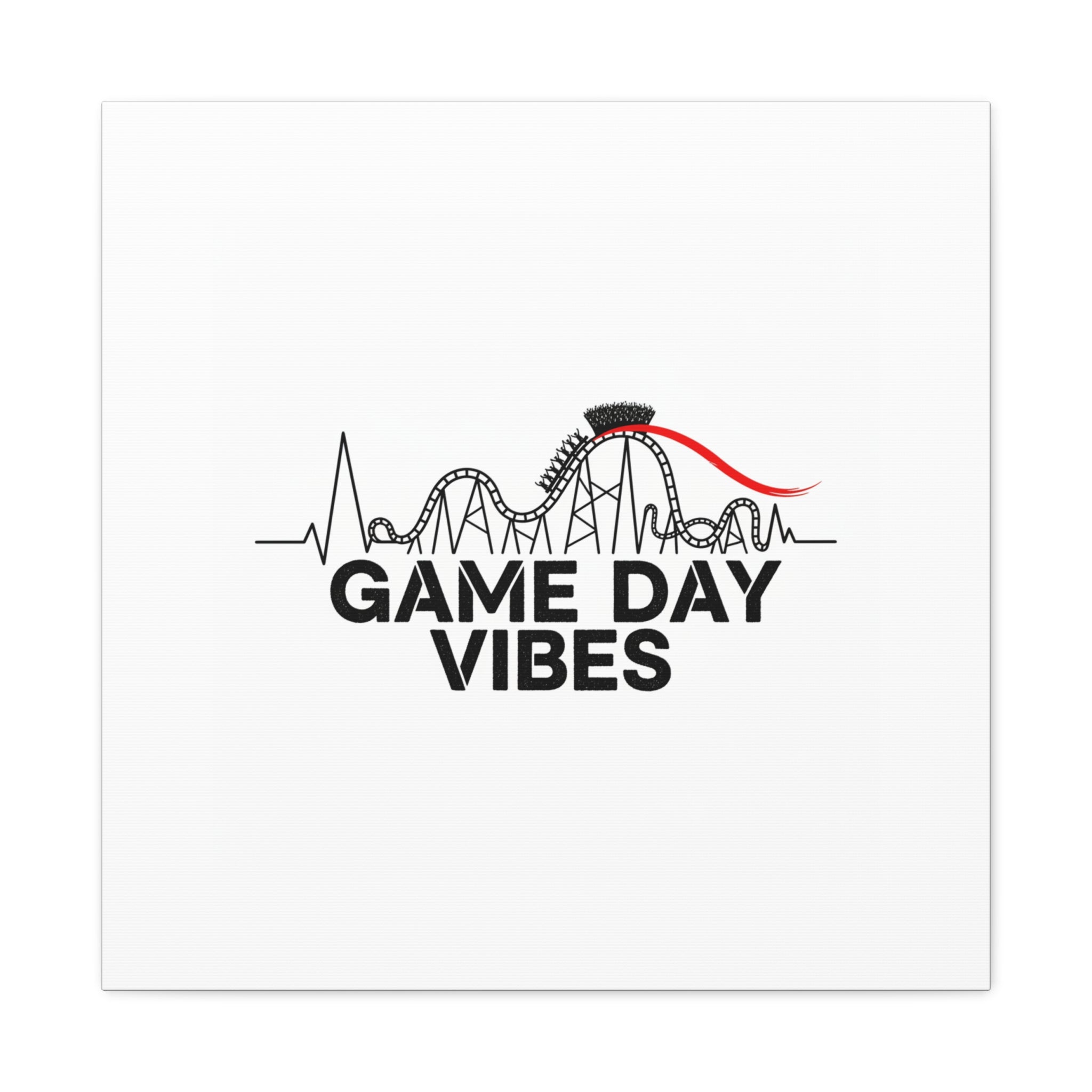 Game Day Vibes Canvas | Sports Fan Rollercoaster, Team Neutral Fan Gear