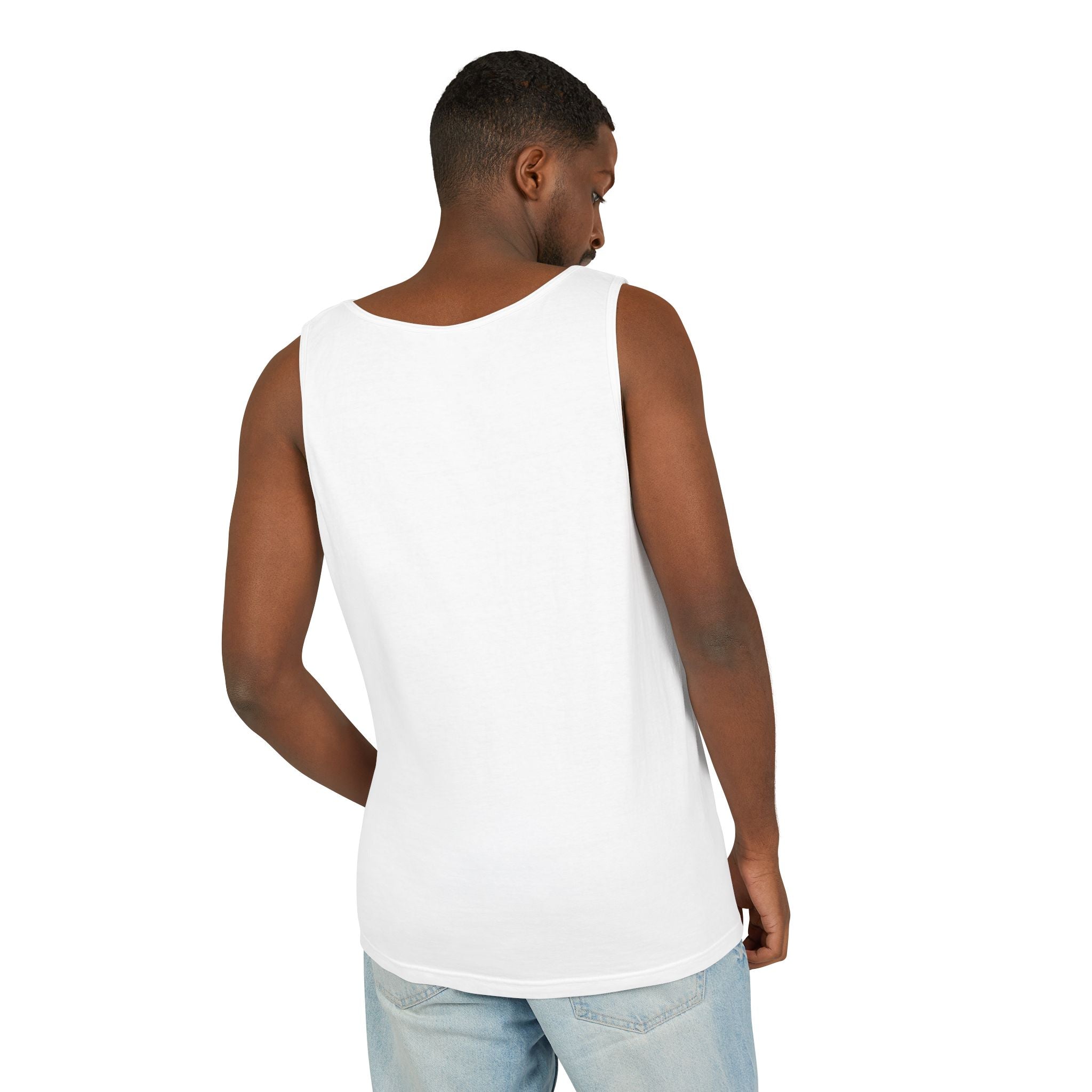 Motivational Unisex Garment-Dyed Tank Top -"Where Focus Goes, Energy Flows"