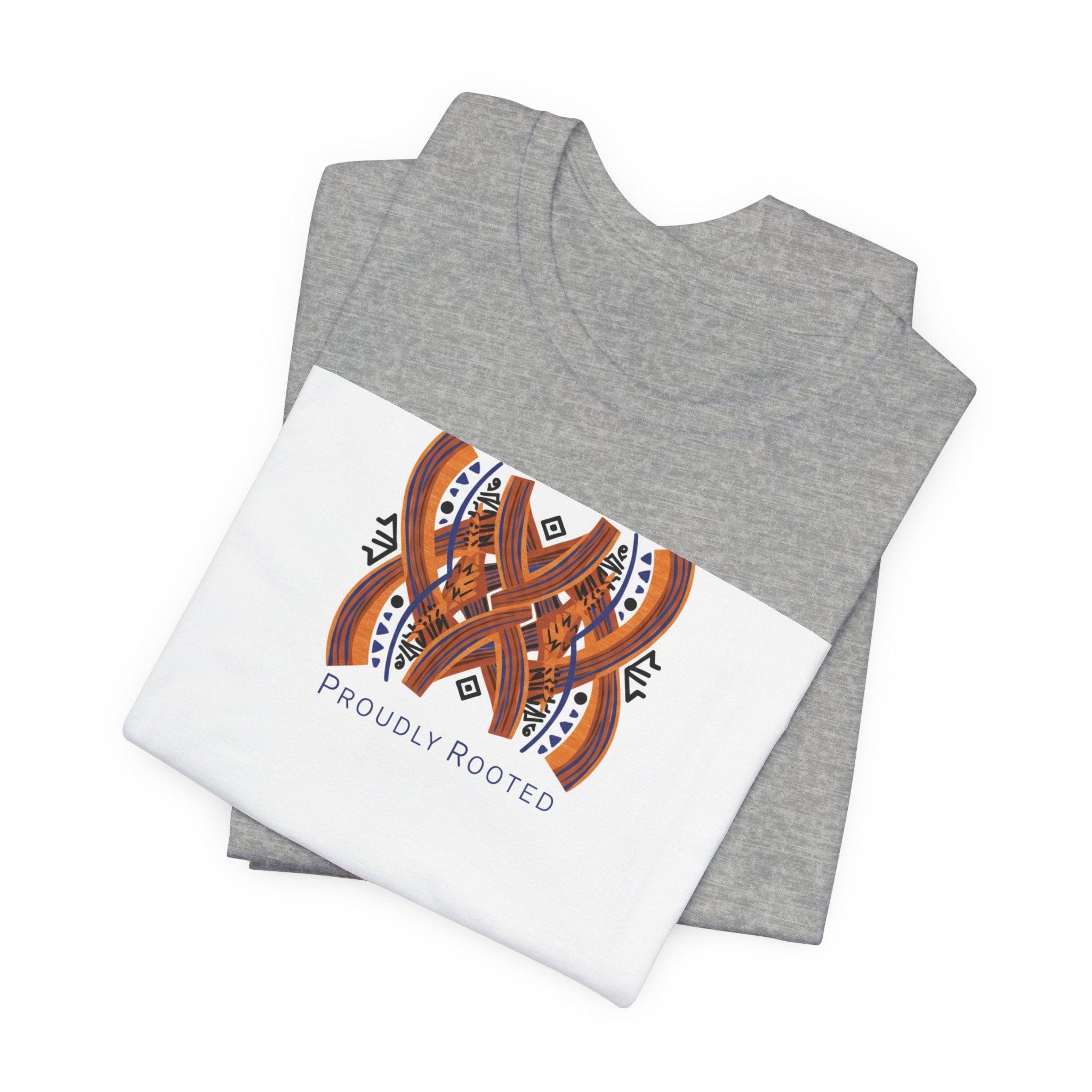 Mudcloth Inspired 'Proudly Rooted' Tee | African Print Shirt, Boho Tribal Pattern
