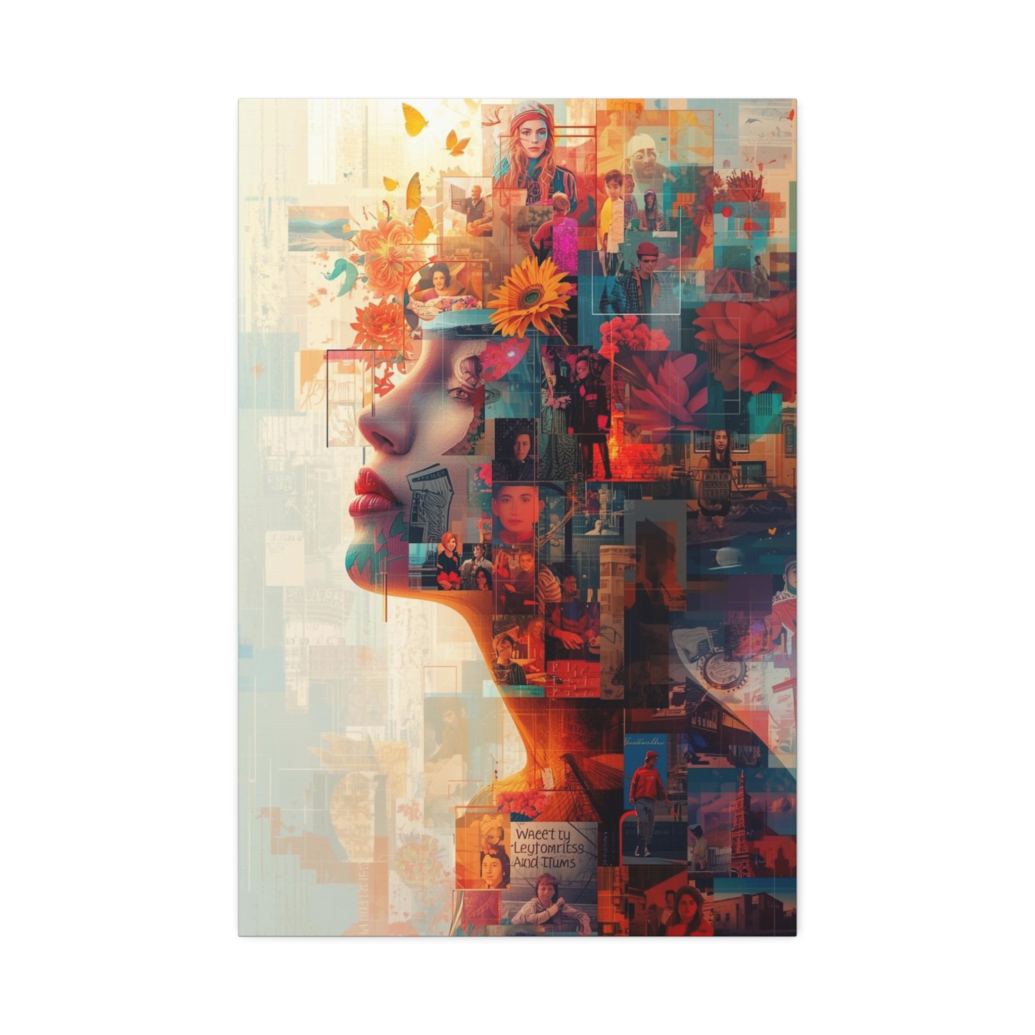 Surreal Floral Portrait Canvas Print — Stretched 1.5"