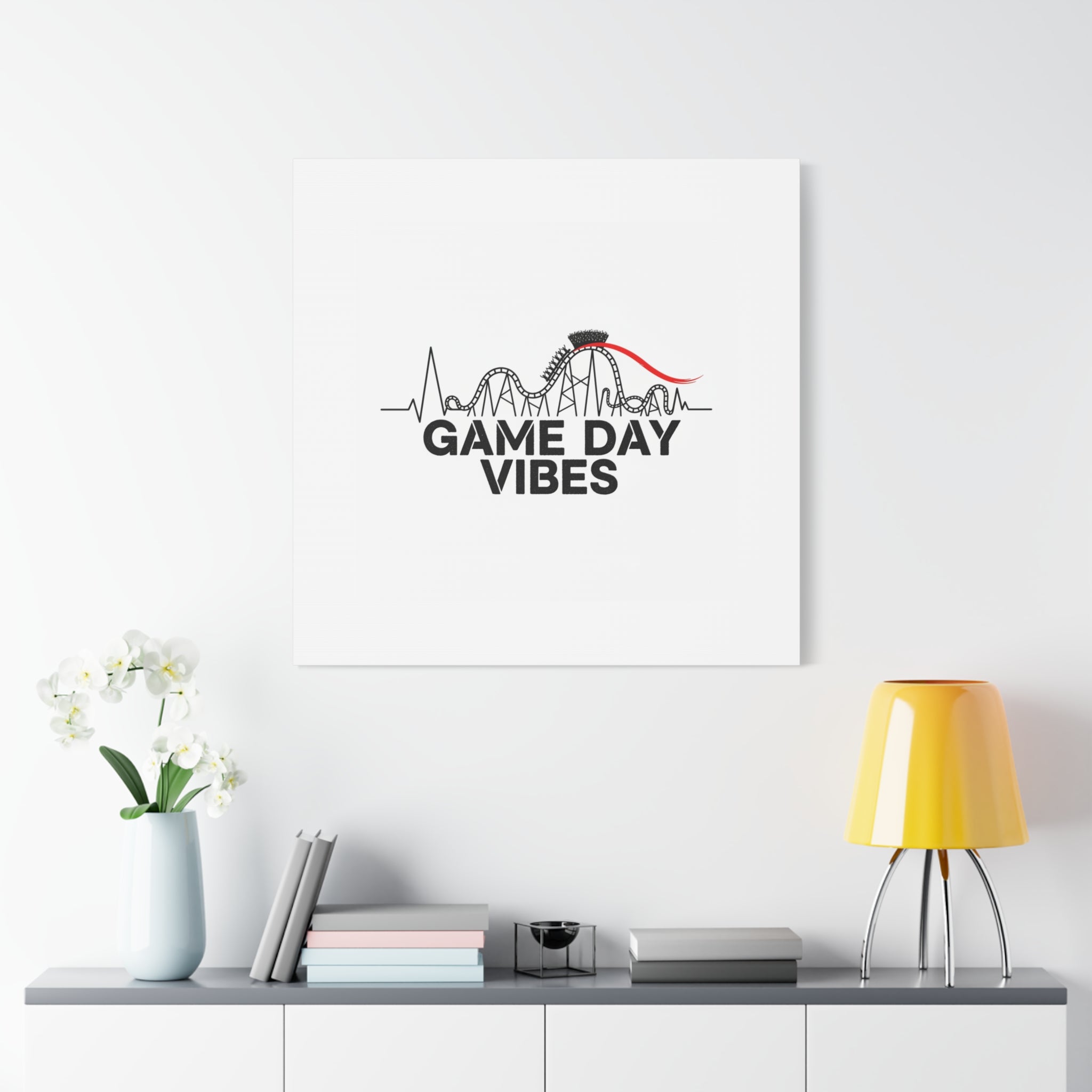 Game Day Vibes Canvas | Sports Fan Rollercoaster, Team Neutral Fan Gear