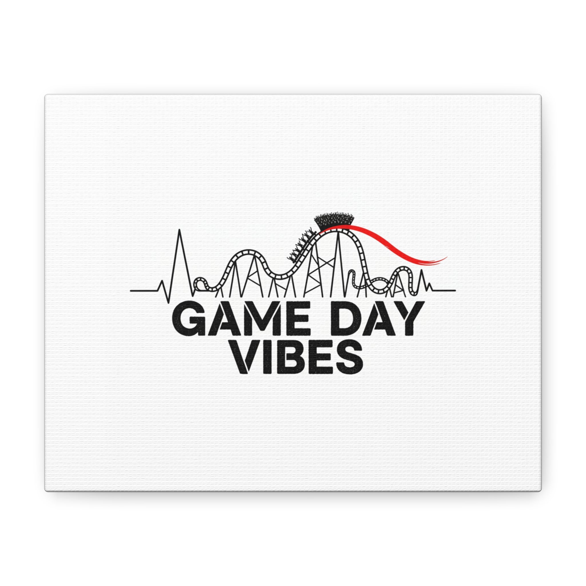 Game Day Vibes Canvas | Sports Fan Rollercoaster, Team Neutral Fan Gear