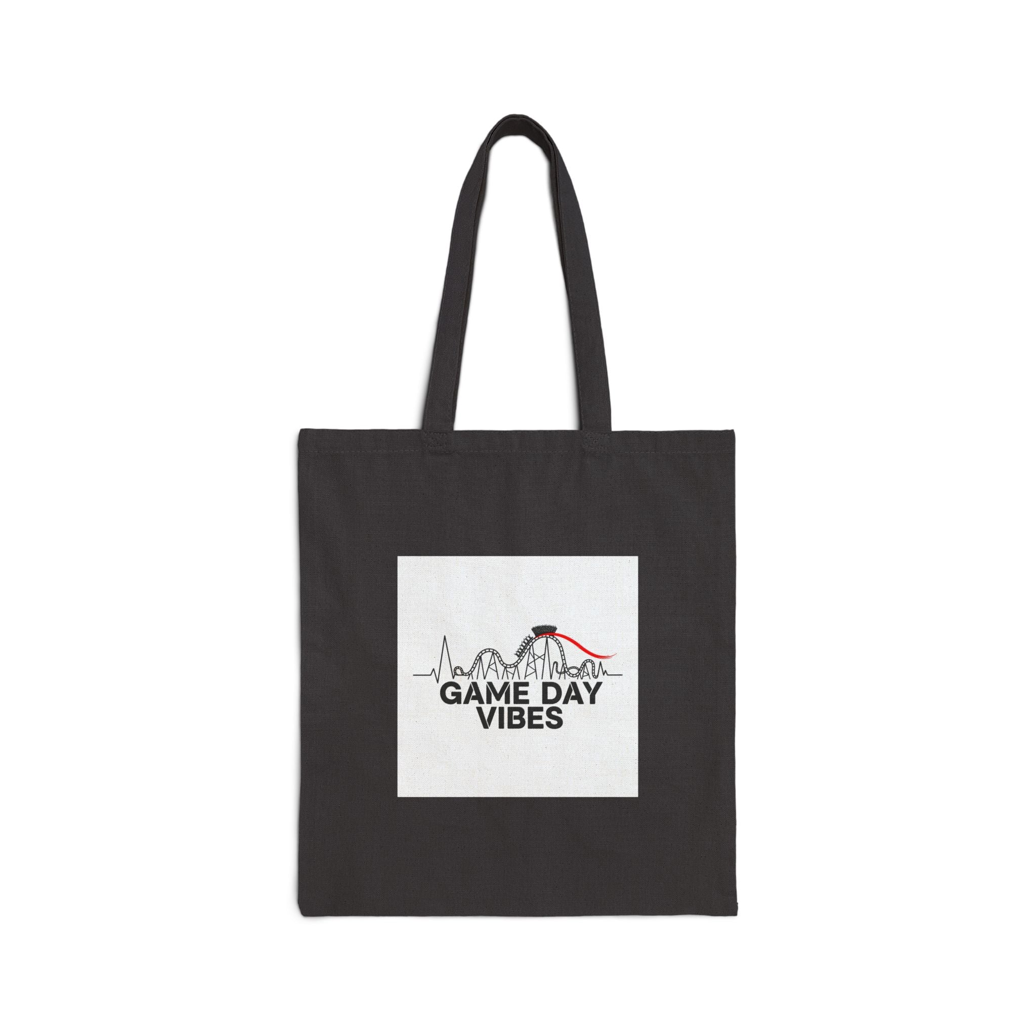 Game Day Vibes Tote | Sports Fan Rollercoaster Emotions, Monochrome Accent