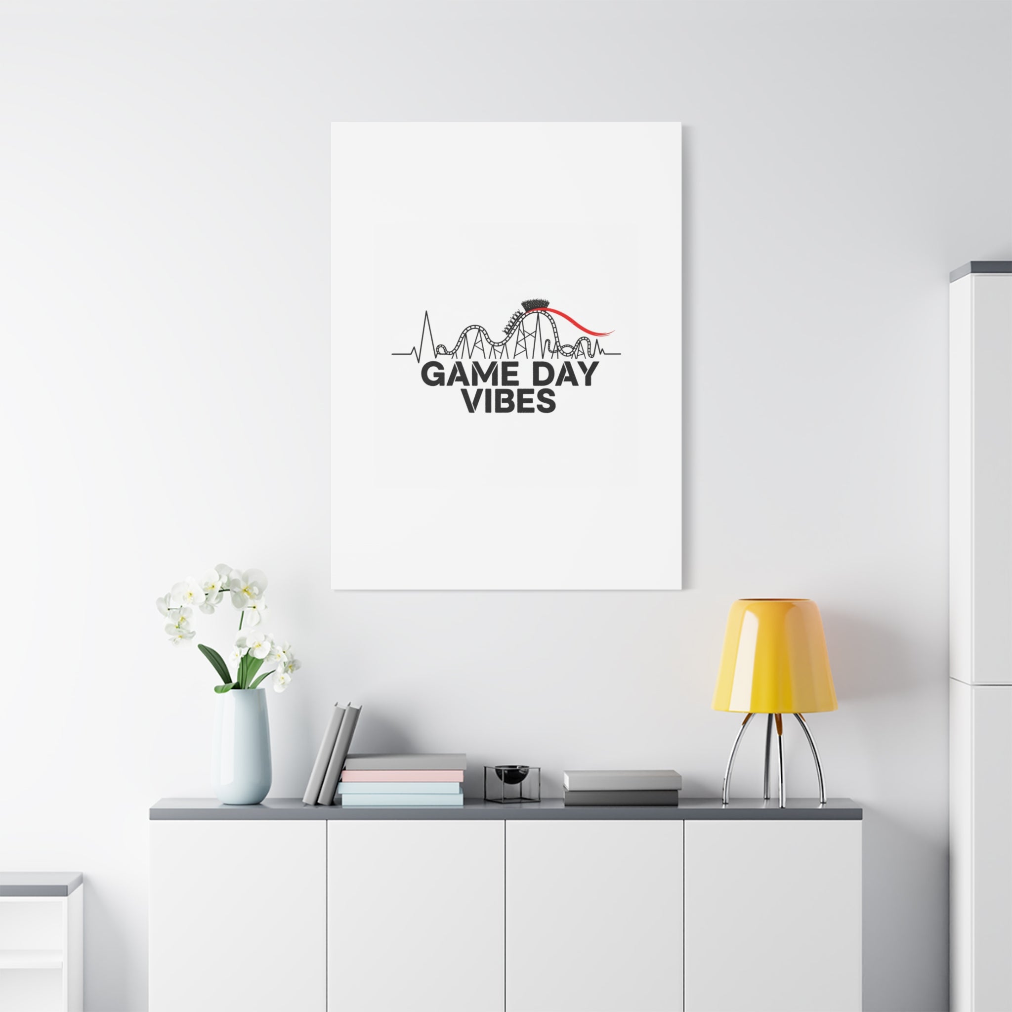 Game Day Vibes Canvas | Sports Fan Rollercoaster, Team Neutral Fan Gear