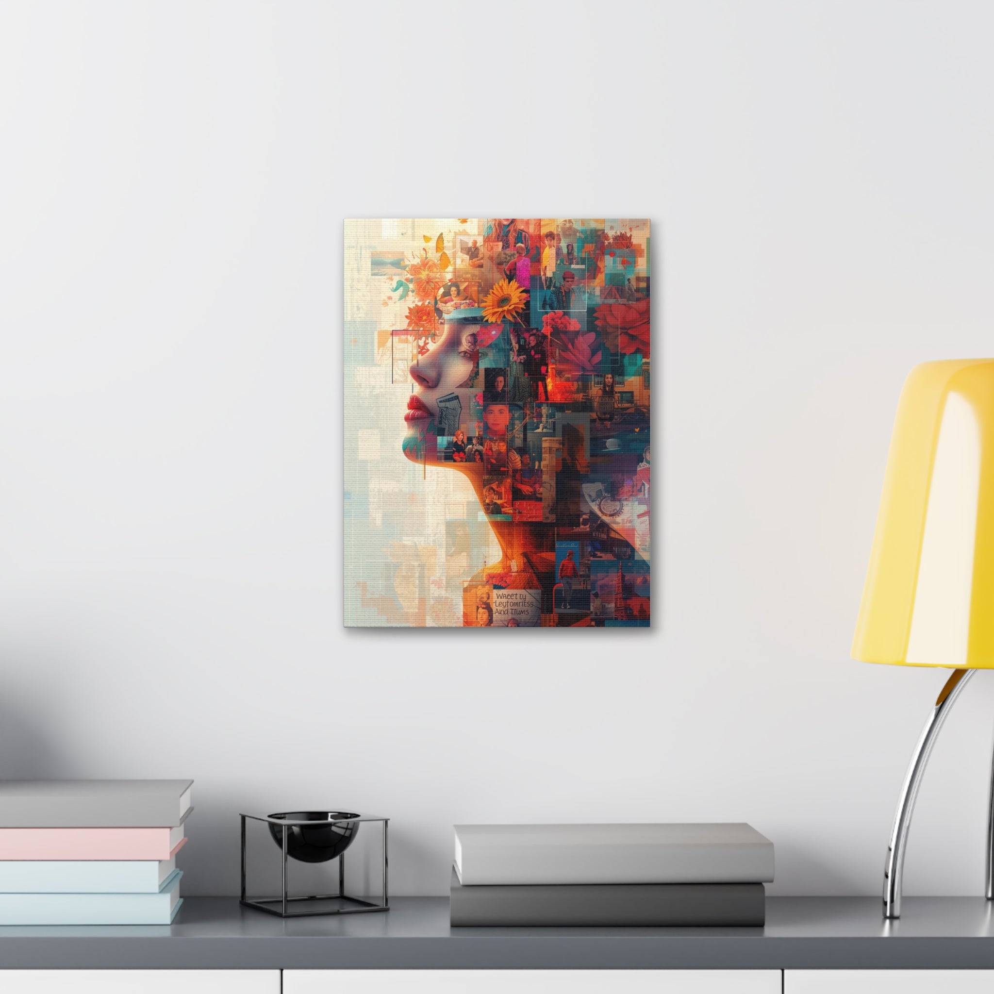 Surreal Floral Portrait Canvas Print — Stretched 1.5"