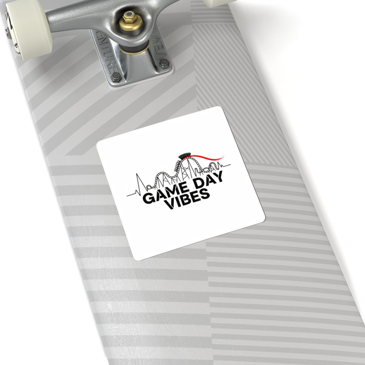 Game Day Vibes Sticker | Sports Fan Rollercoaster, Monochrome + Red