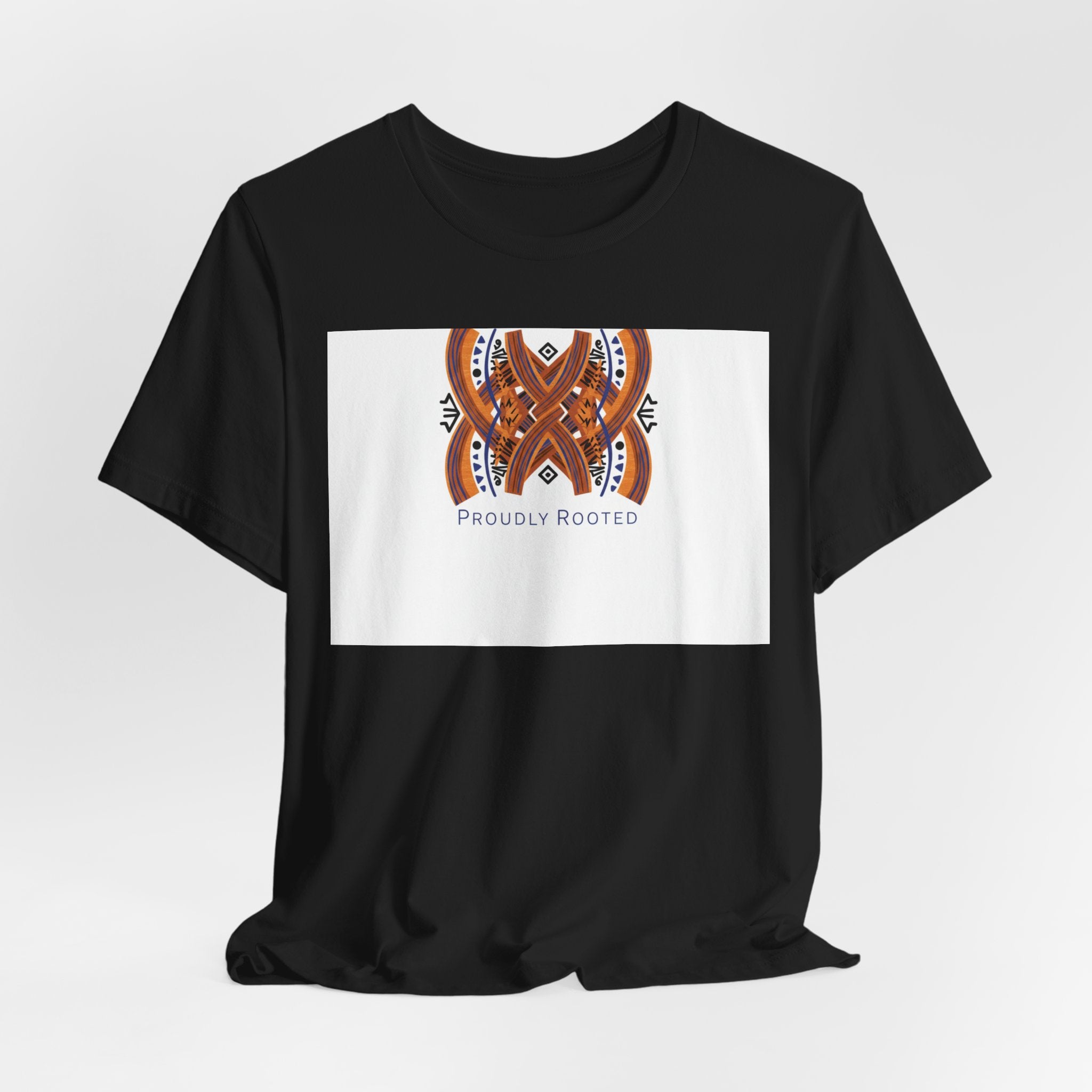 Mudcloth Inspired 'Proudly Rooted' Tee | African Print Shirt, Boho Tribal Pattern