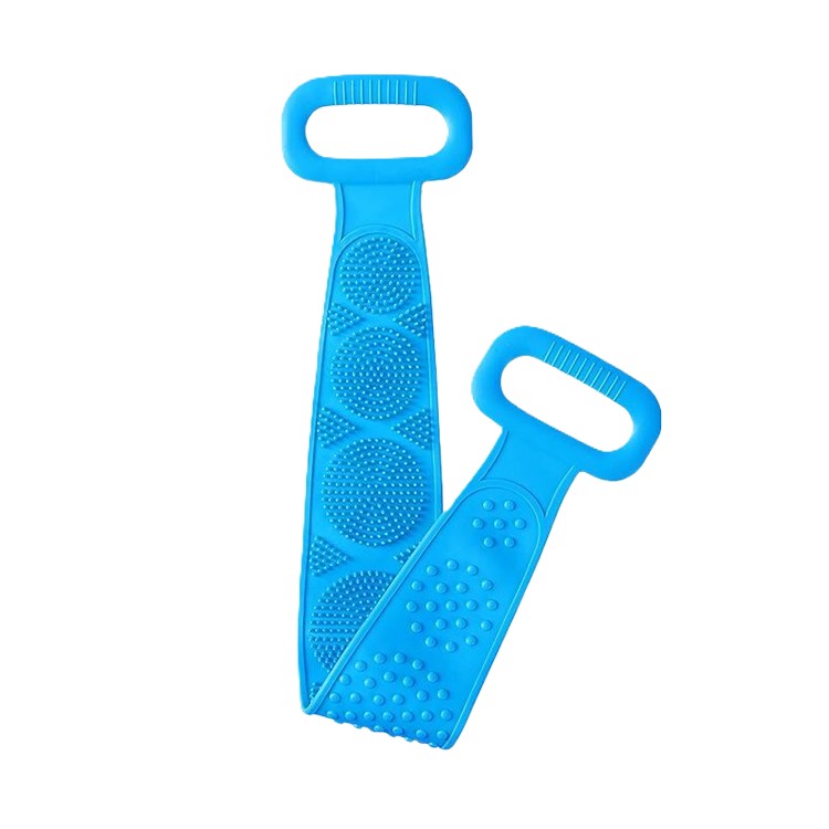 Silicone Back Scrubber for Shower – Double-Sided Exfoliating Bath Brush with Handles, Deep Cleansing & Massage