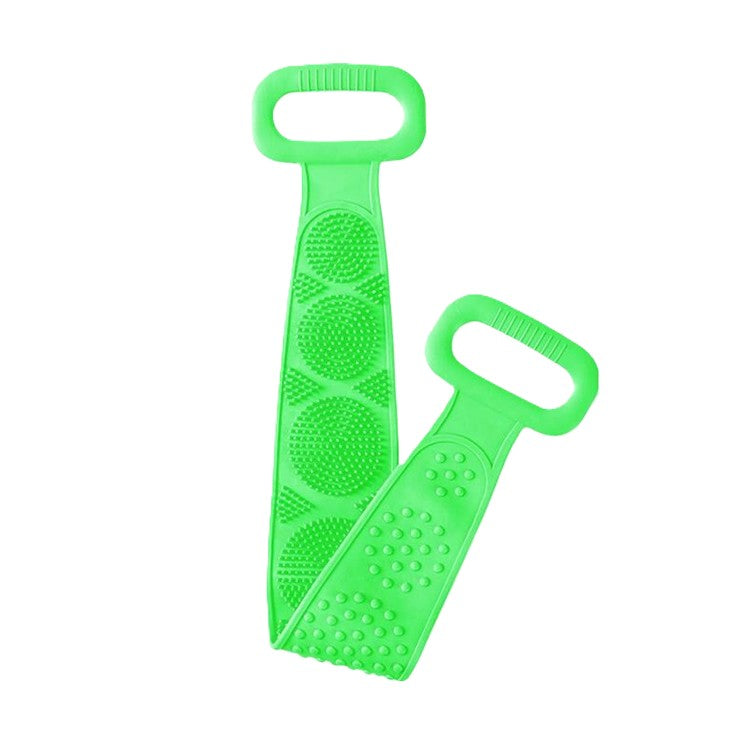 Silicone Back Scrubber for Shower – Double-Sided Exfoliating Bath Brush with Handles, Deep Cleansing & Massage