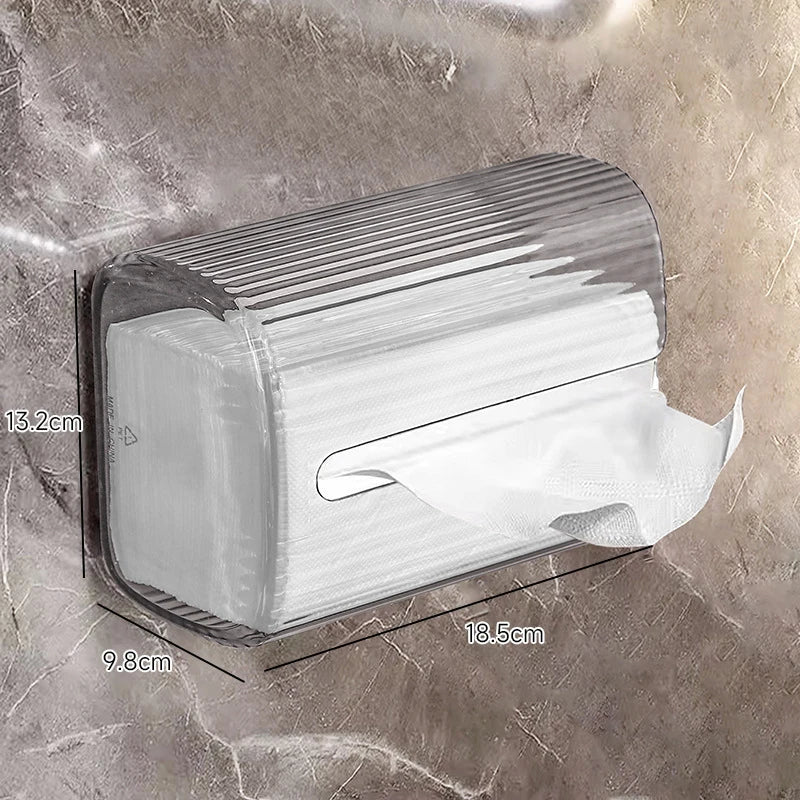 Waterproof Toilet Paper Holder | Wall-Mounted, No-Drill Bathroom Storage Box