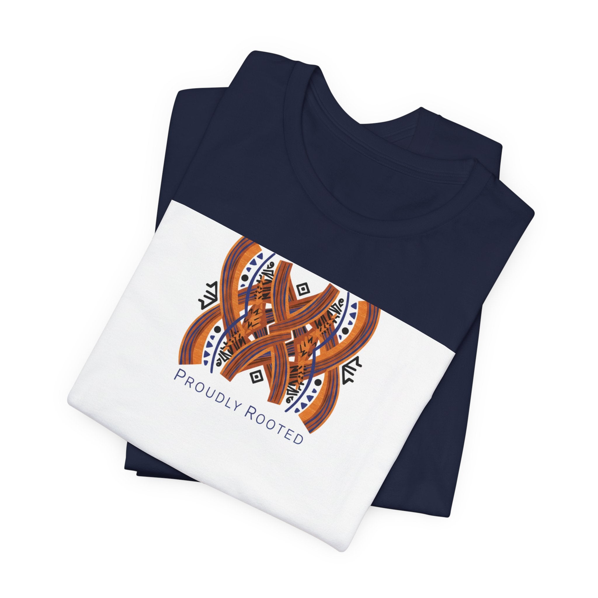 Mudcloth Inspired 'Proudly Rooted' Tee | African Print Shirt, Boho Tribal Pattern