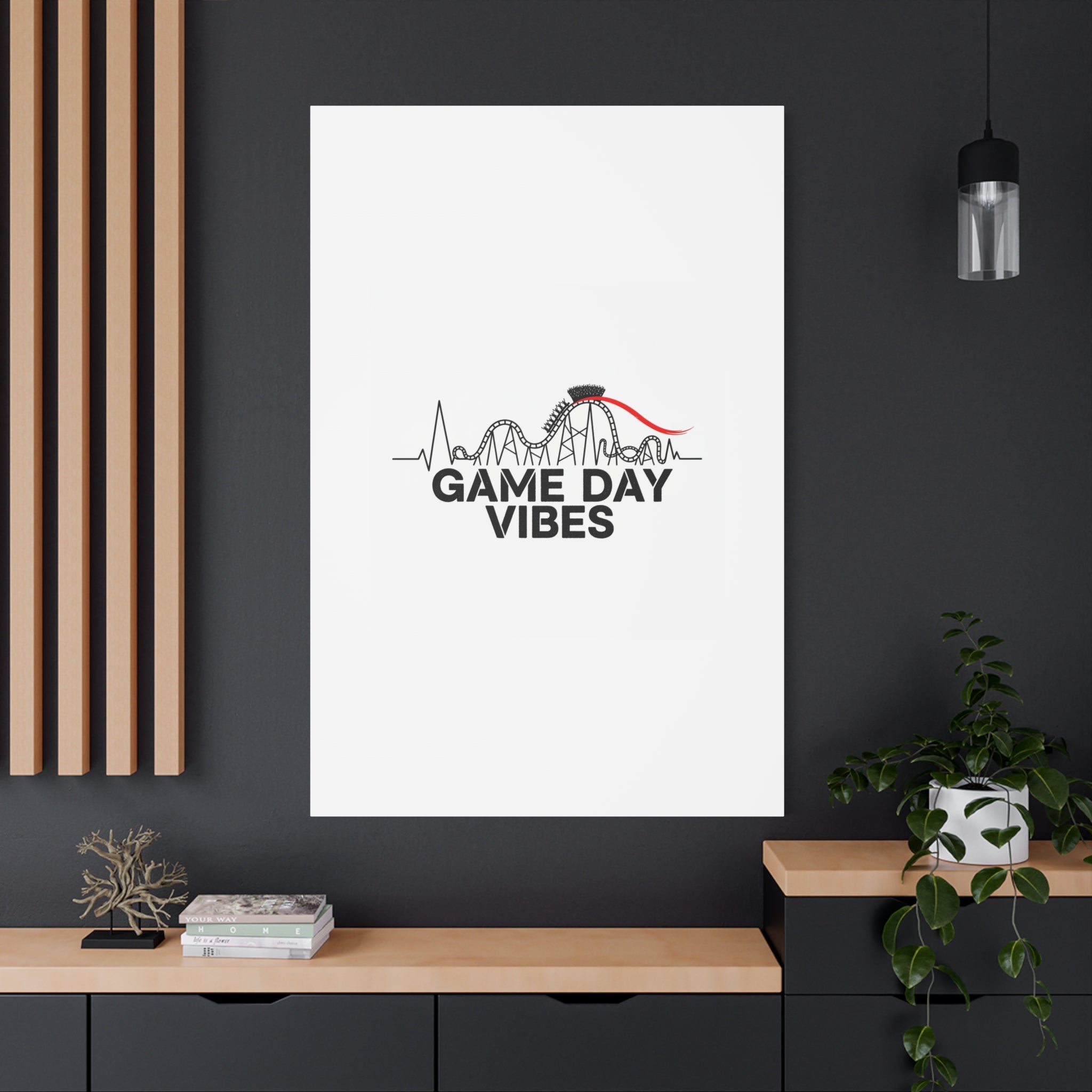 Game Day Vibes Canvas | Sports Fan Rollercoaster, Team Neutral Fan Gear