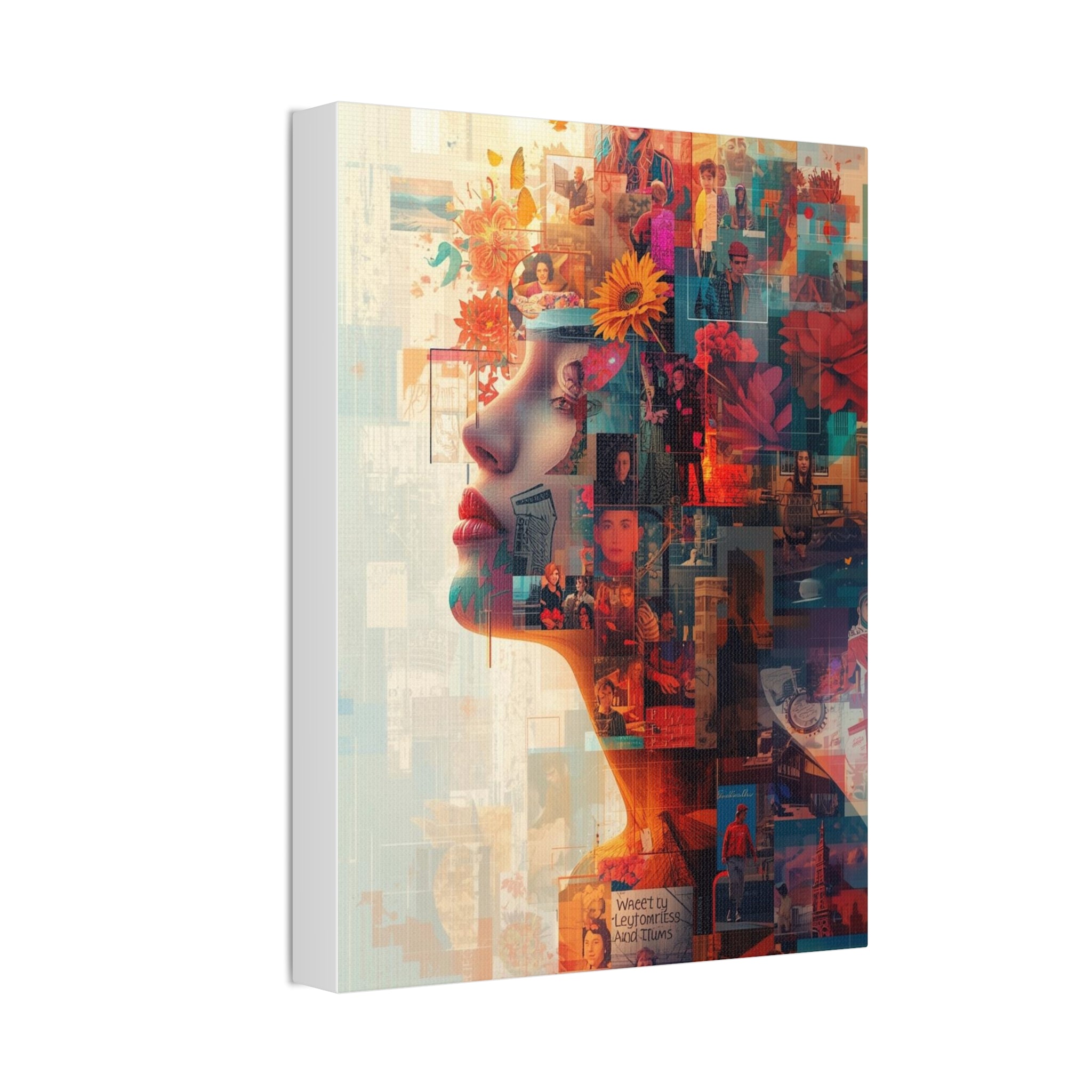 Surreal Floral Portrait Canvas Print — Stretched 1.5"