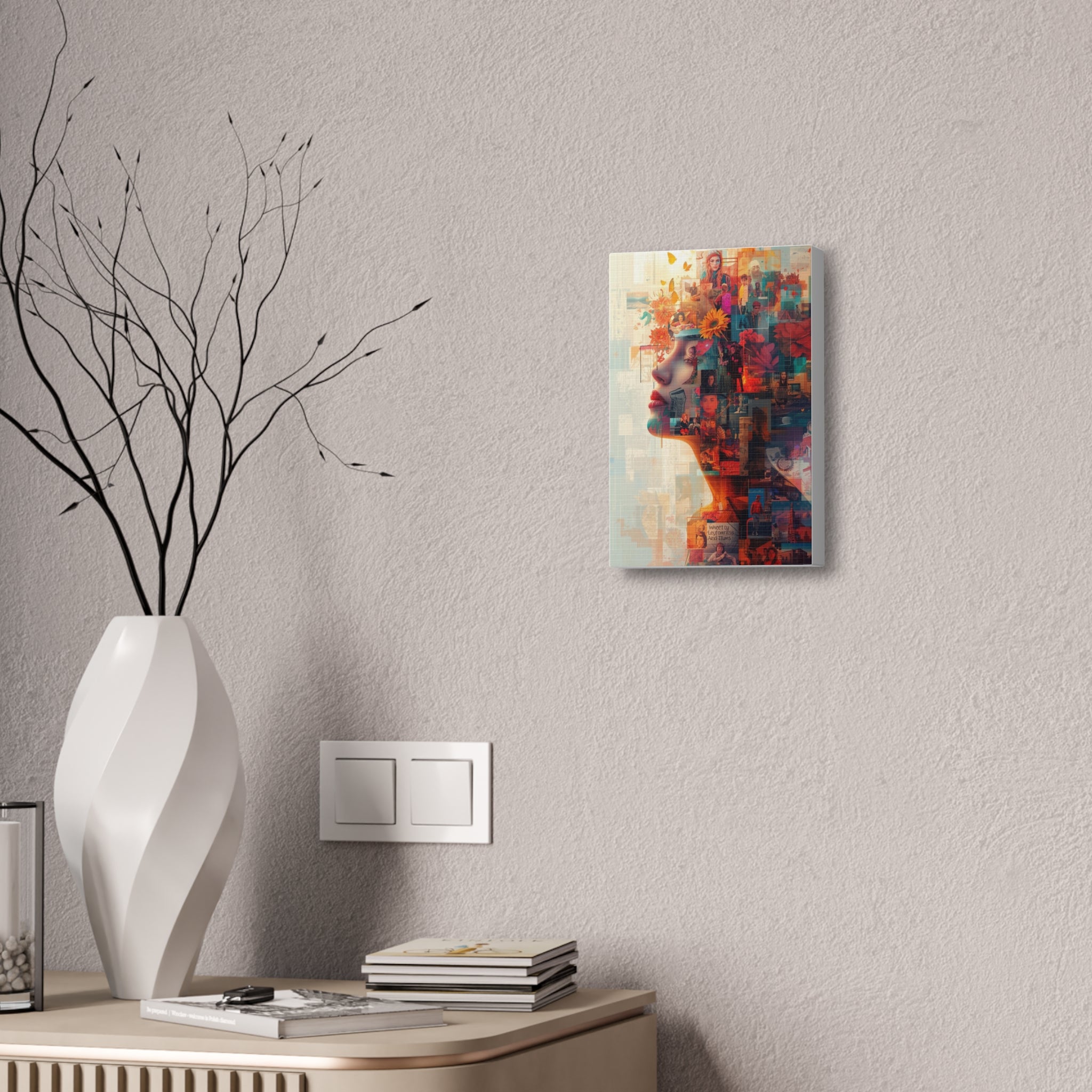 Surreal Floral Portrait Canvas Print — Stretched 1.5"