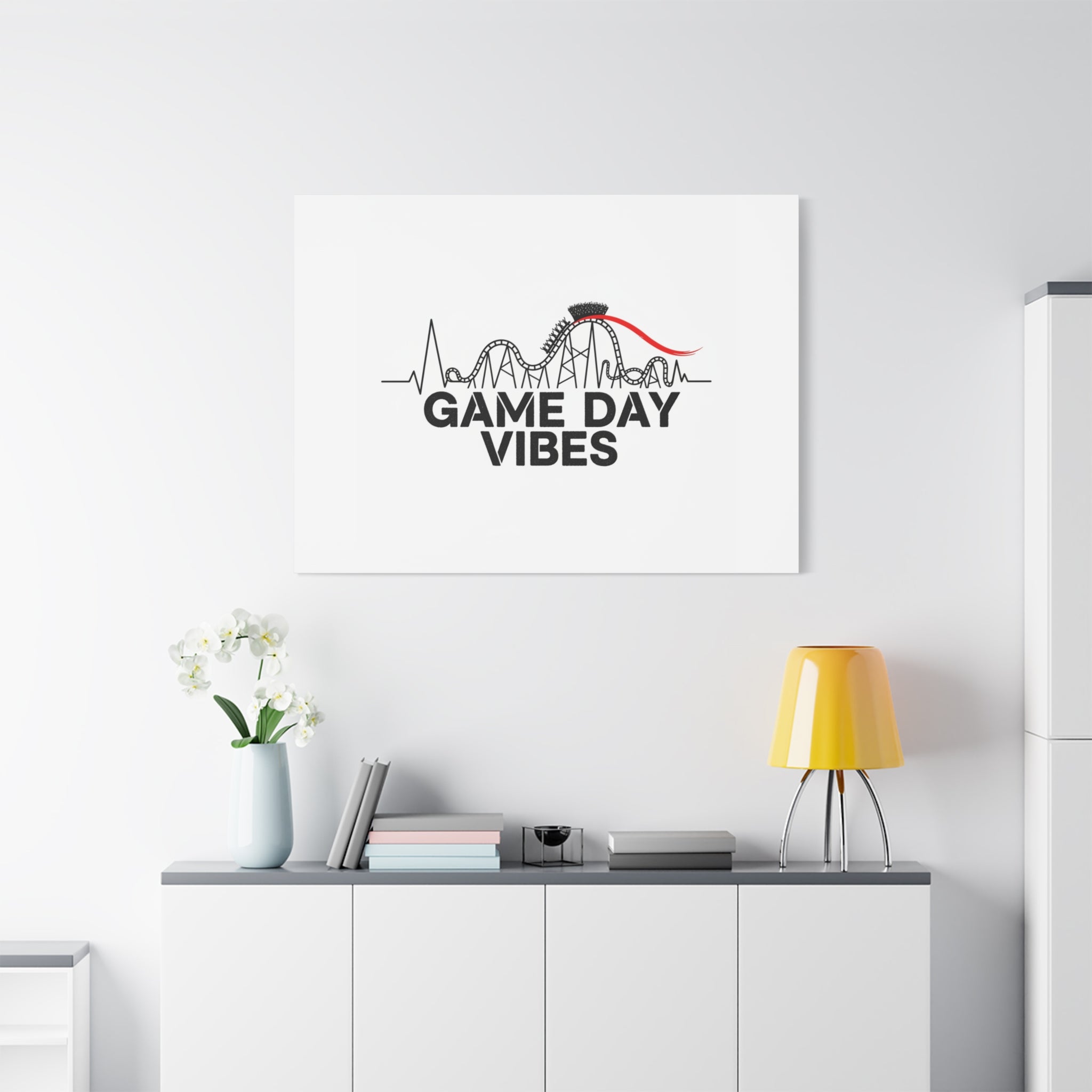 Game Day Vibes Canvas | Sports Fan Rollercoaster, Team Neutral Fan Gear