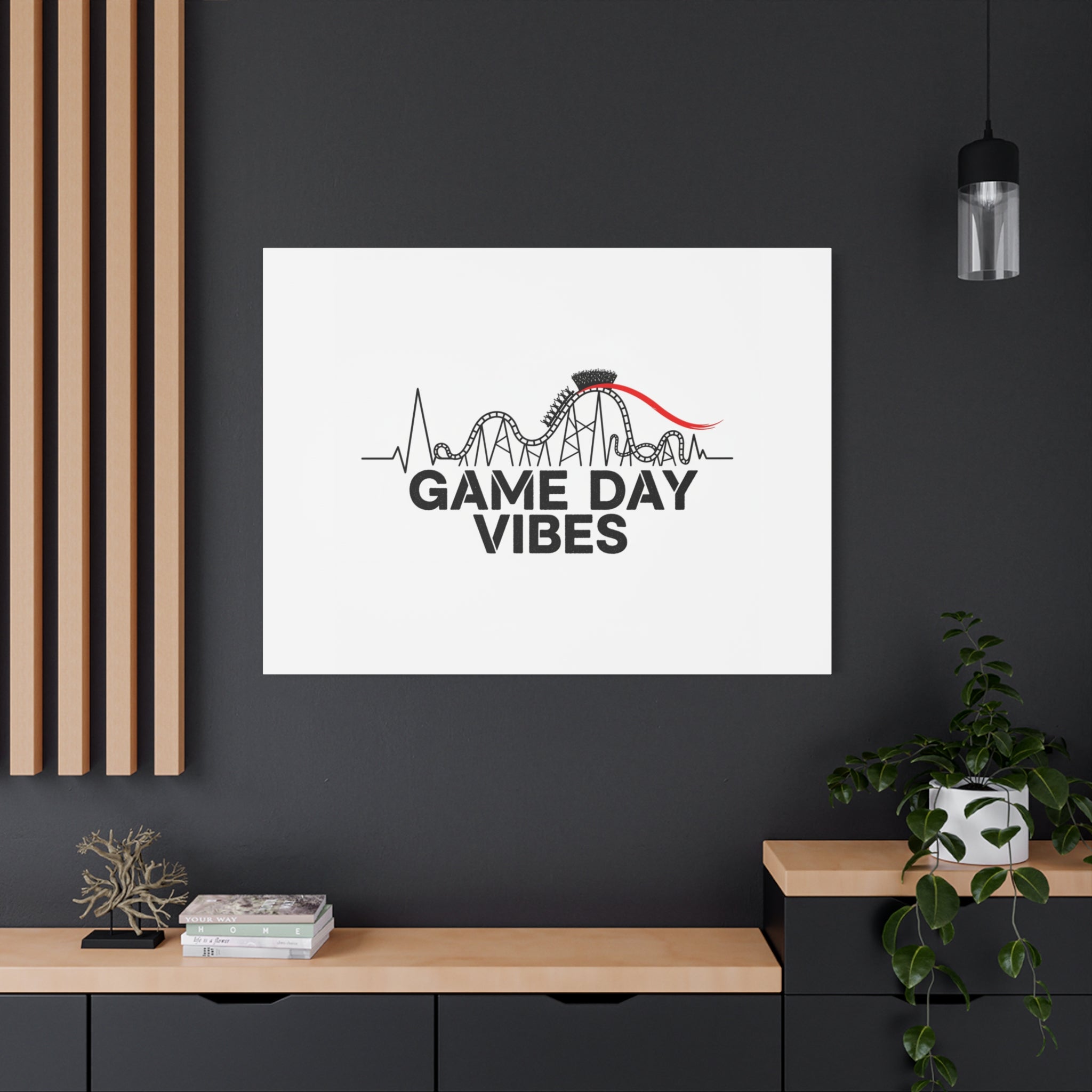 Game Day Vibes Canvas | Sports Fan Rollercoaster, Team Neutral Fan Gear