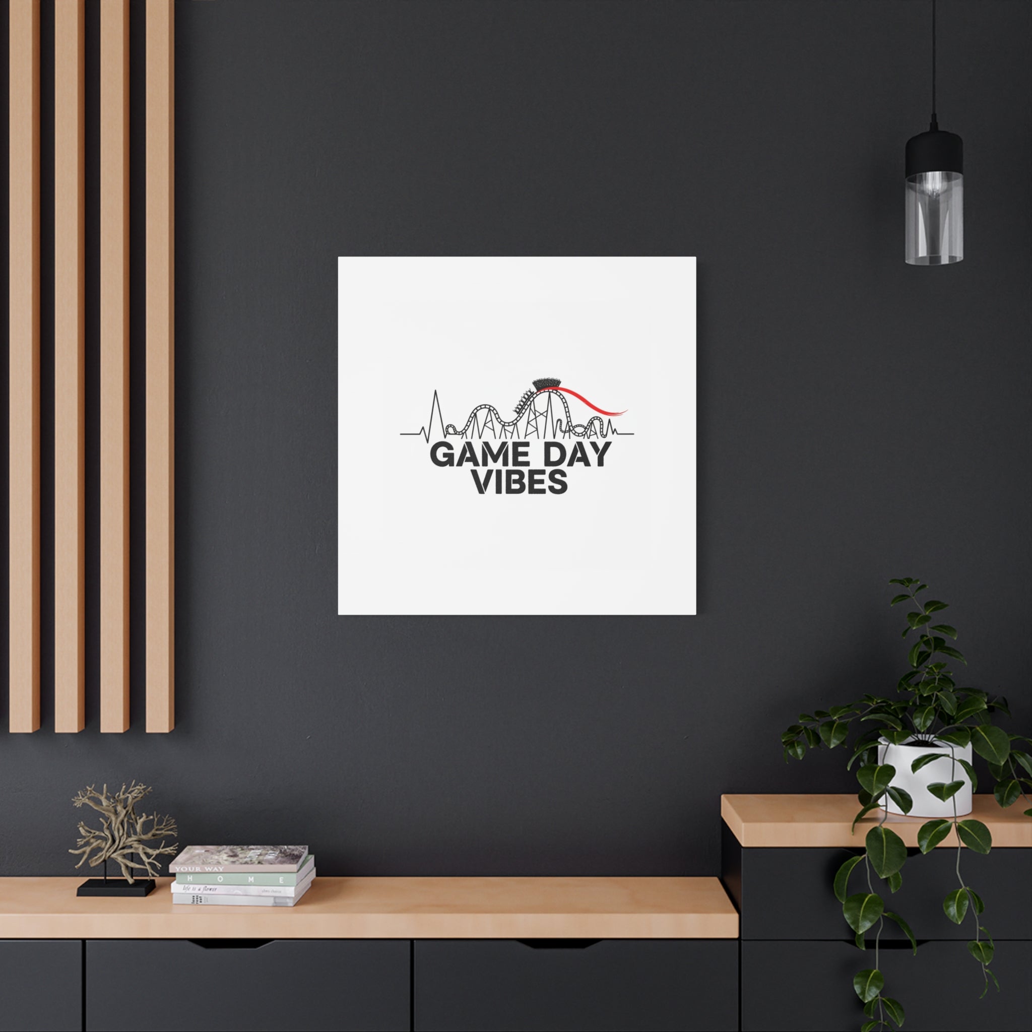 Game Day Vibes Canvas | Sports Fan Rollercoaster, Team Neutral Fan Gear