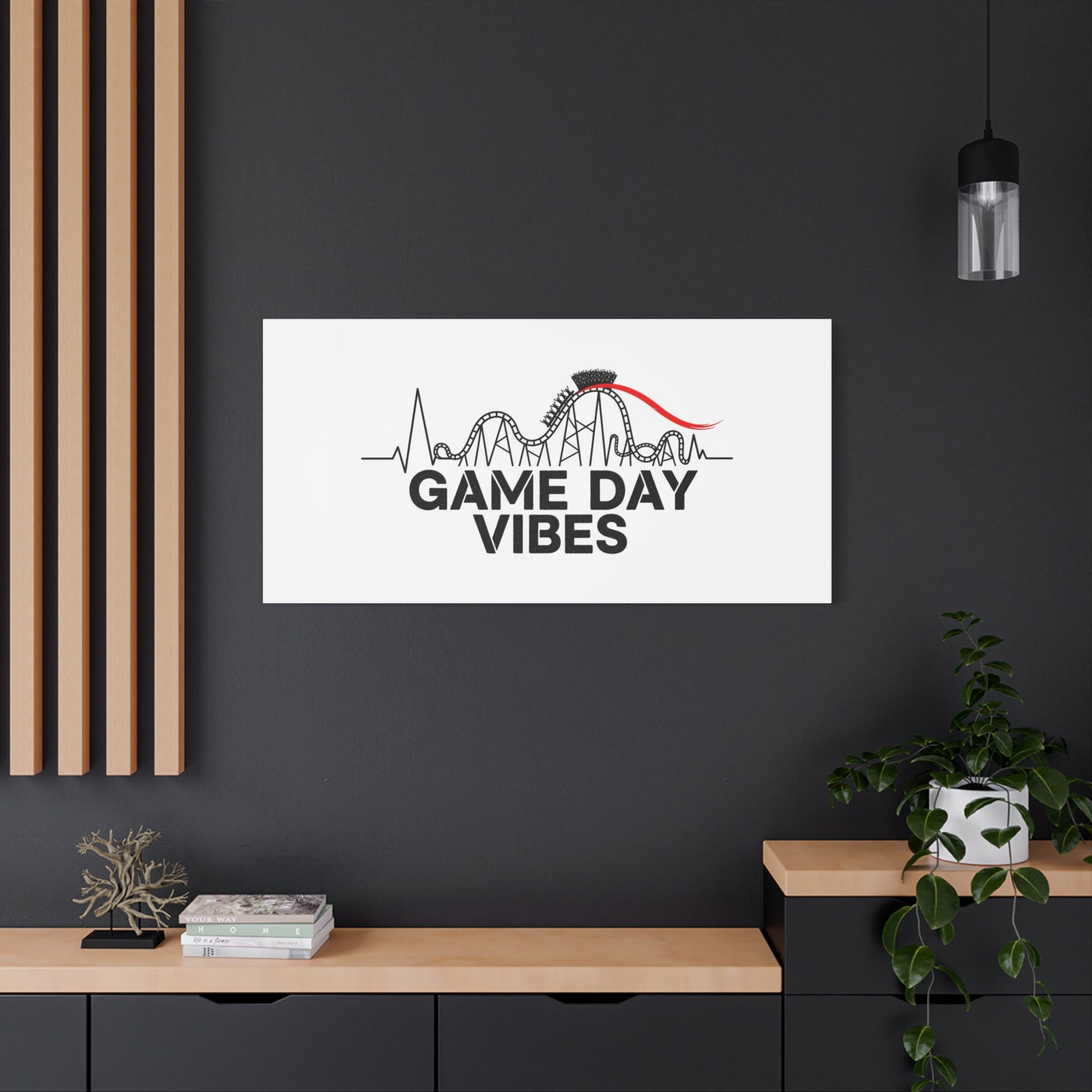 Game Day Vibes Canvas | Sports Fan Rollercoaster, Team Neutral Fan Gear