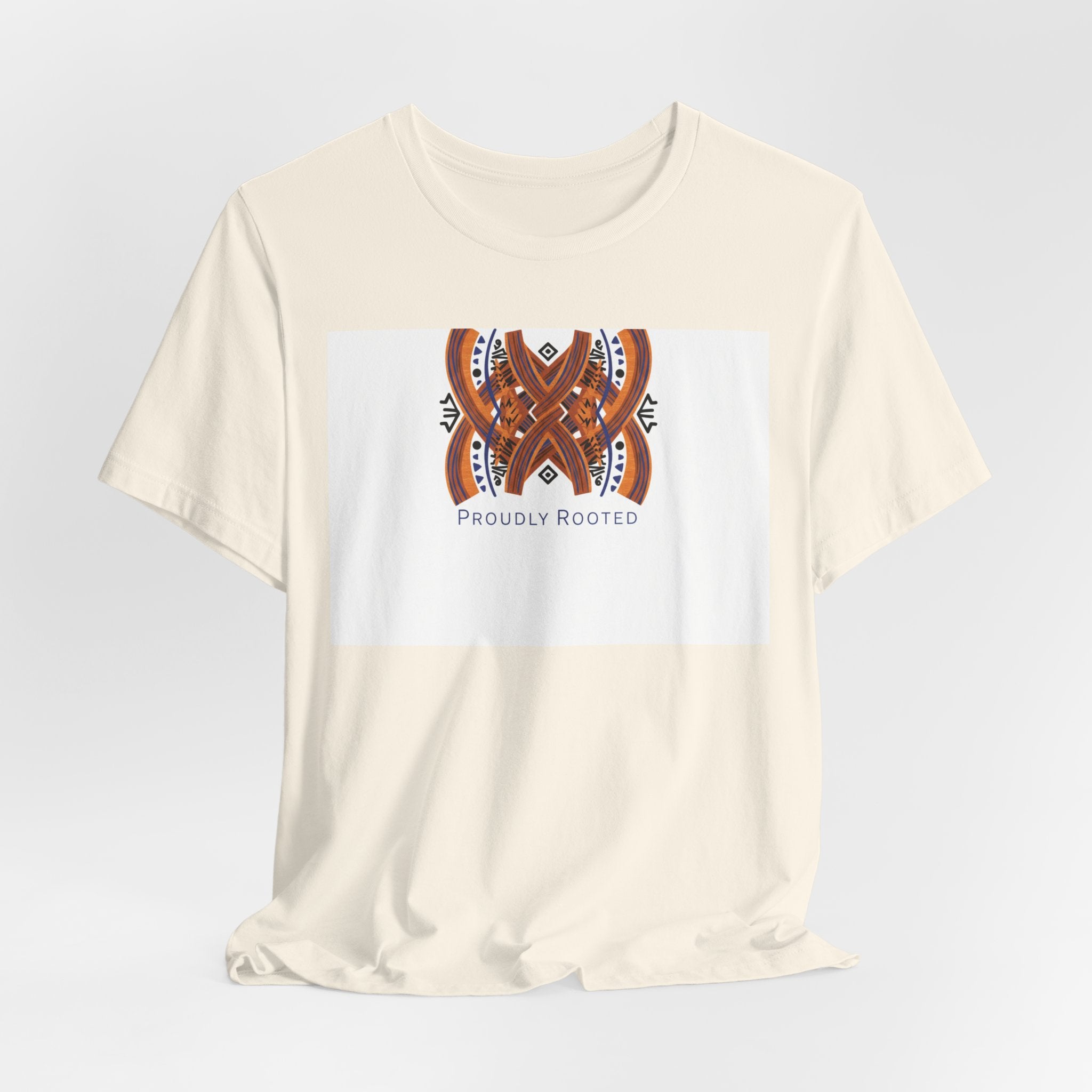 Mudcloth Inspired 'Proudly Rooted' Tee | African Print Shirt, Boho Tribal Pattern
