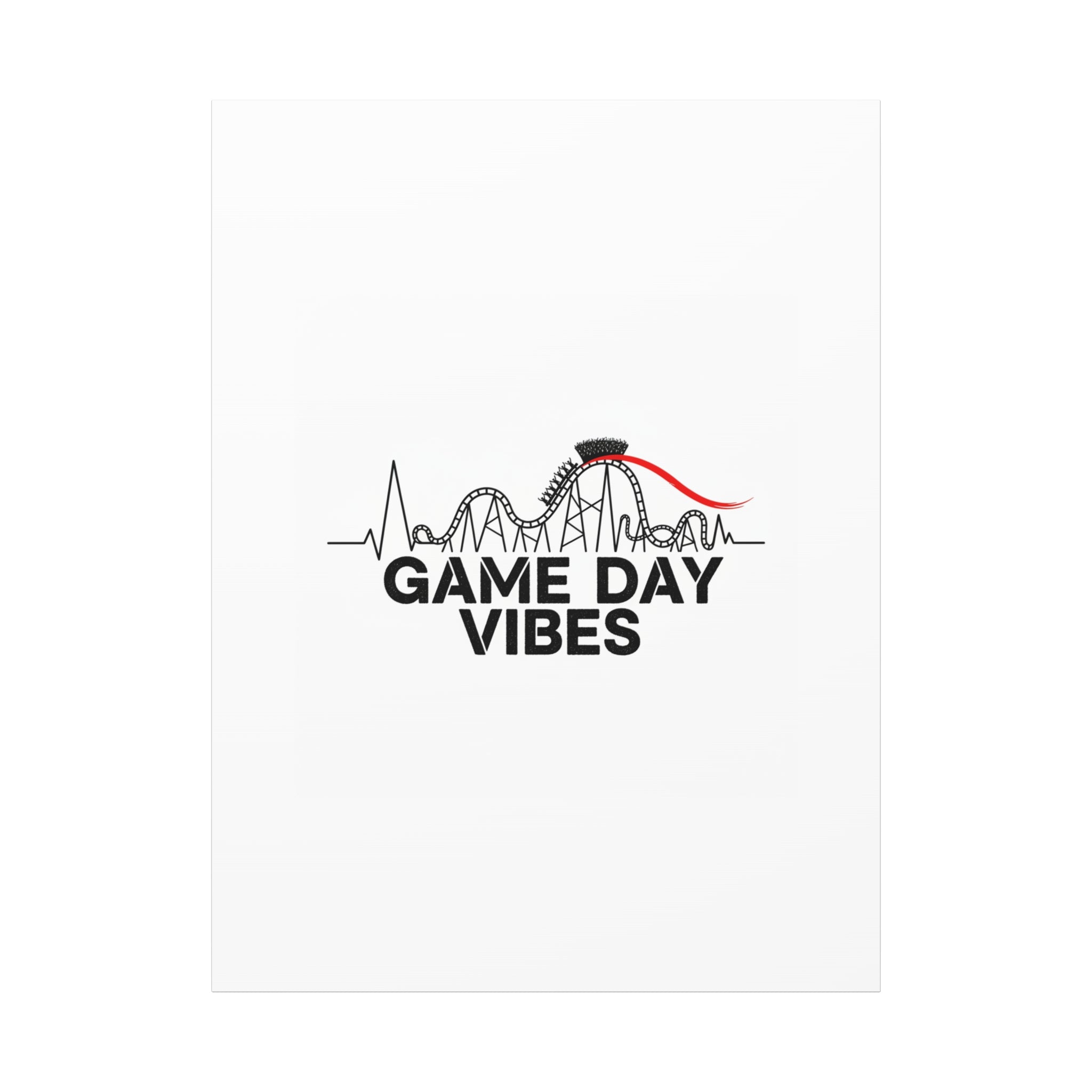 Game Day Vibes Canvas | Sports Fan Rollercoaster, Team Neutral Fan Gear