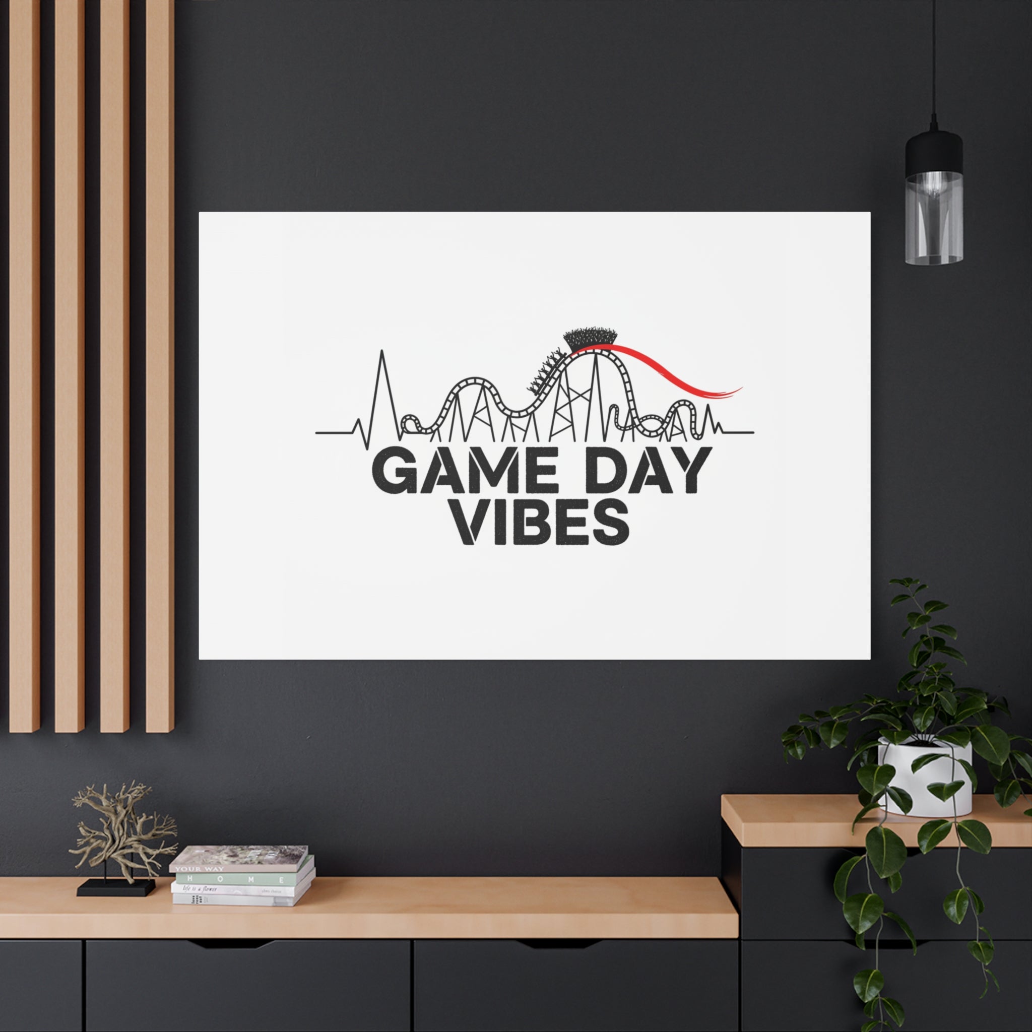 Game Day Vibes Canvas | Sports Fan Rollercoaster, Team Neutral Fan Gear