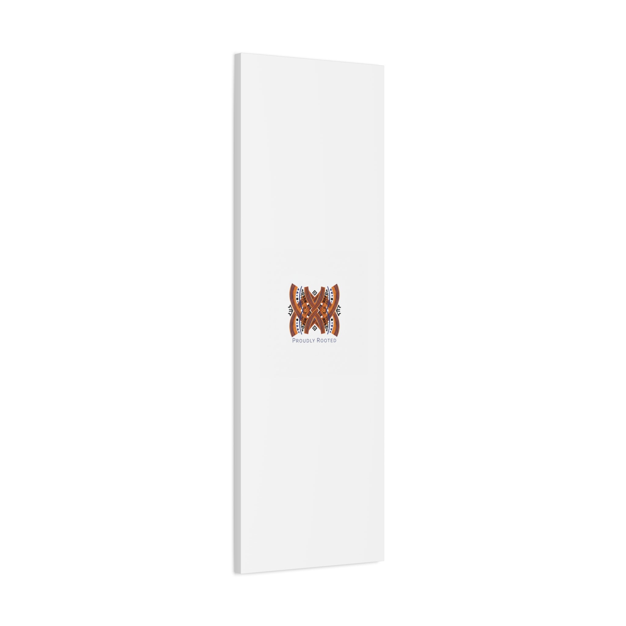 Mudcloth-Inspired Pattern "Proudly Rooted" Canvas | Afro-Bohemian, Indigo & Earth Tones