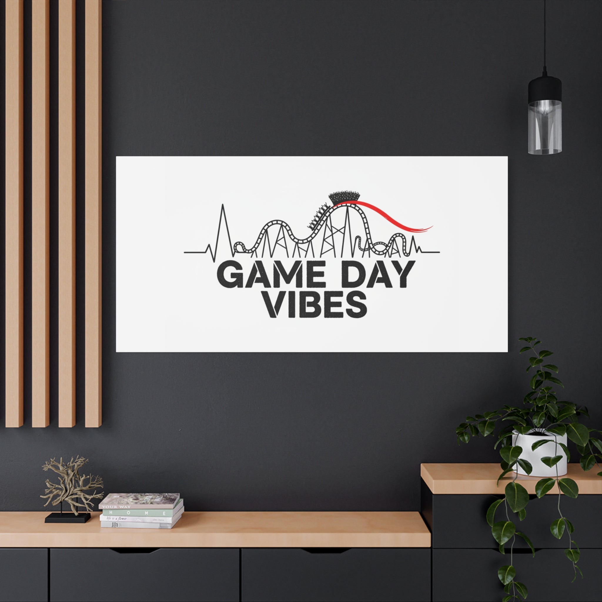 Game Day Vibes Canvas | Sports Fan Rollercoaster, Team Neutral Fan Gear