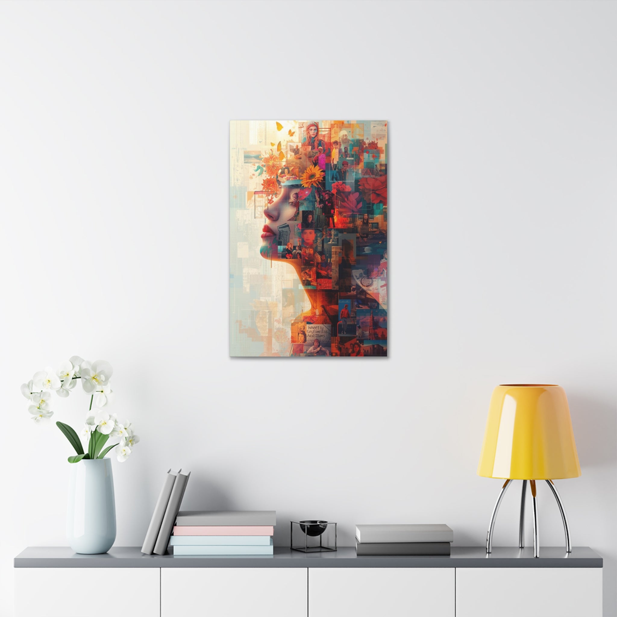 Surreal Floral Portrait Canvas Print — Stretched 1.5"