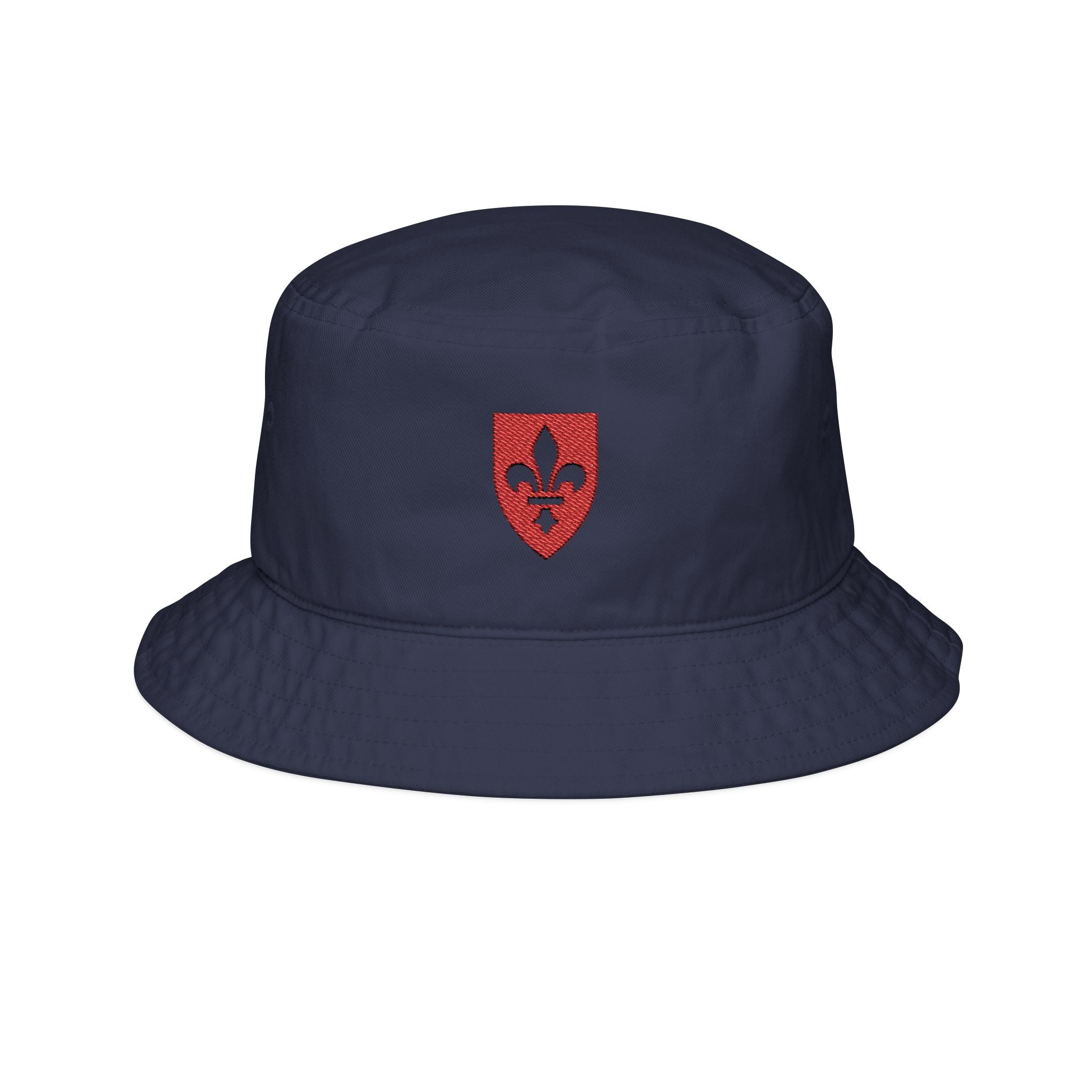 Embroidered Bucket Hat - Stylish Summer Accessory with Fleur-de-Lis Design