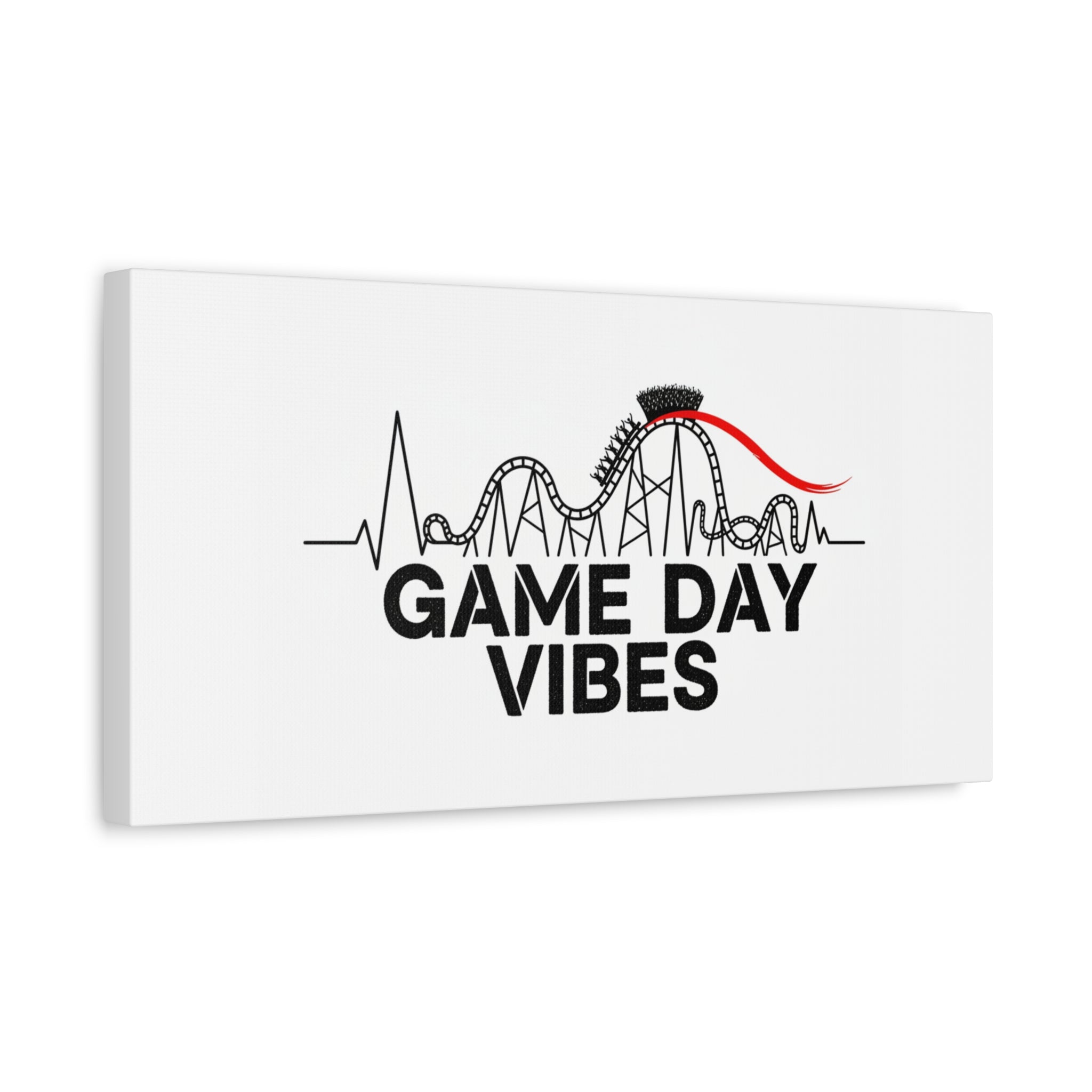Game Day Vibes Canvas | Sports Fan Rollercoaster, Team Neutral Fan Gear