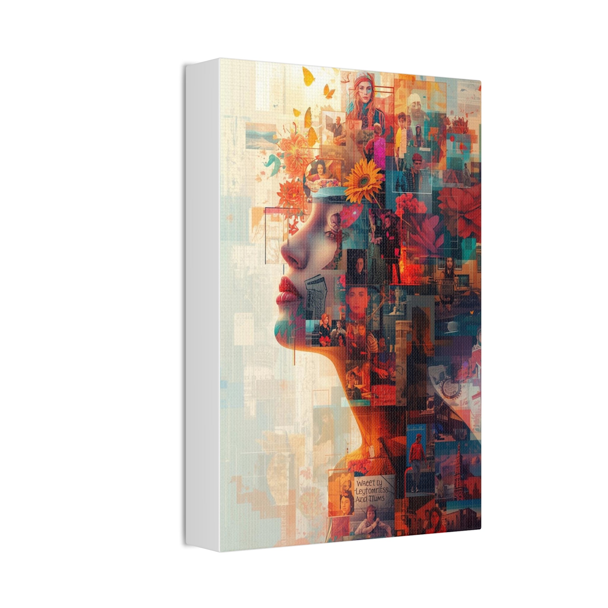 Surreal Floral Portrait Canvas Print — Stretched 1.5"