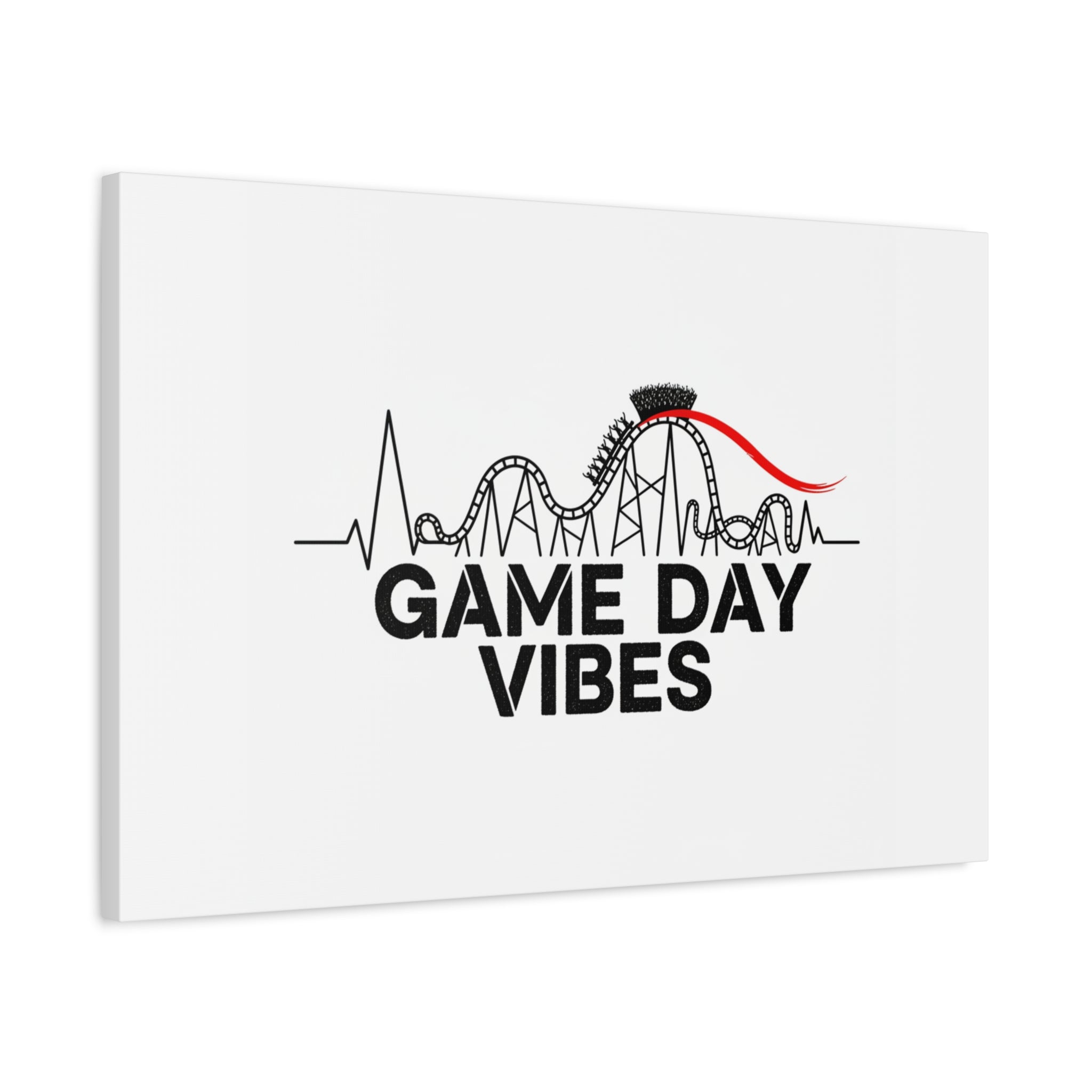 Game Day Vibes Canvas | Sports Fan Rollercoaster, Team Neutral Fan Gear