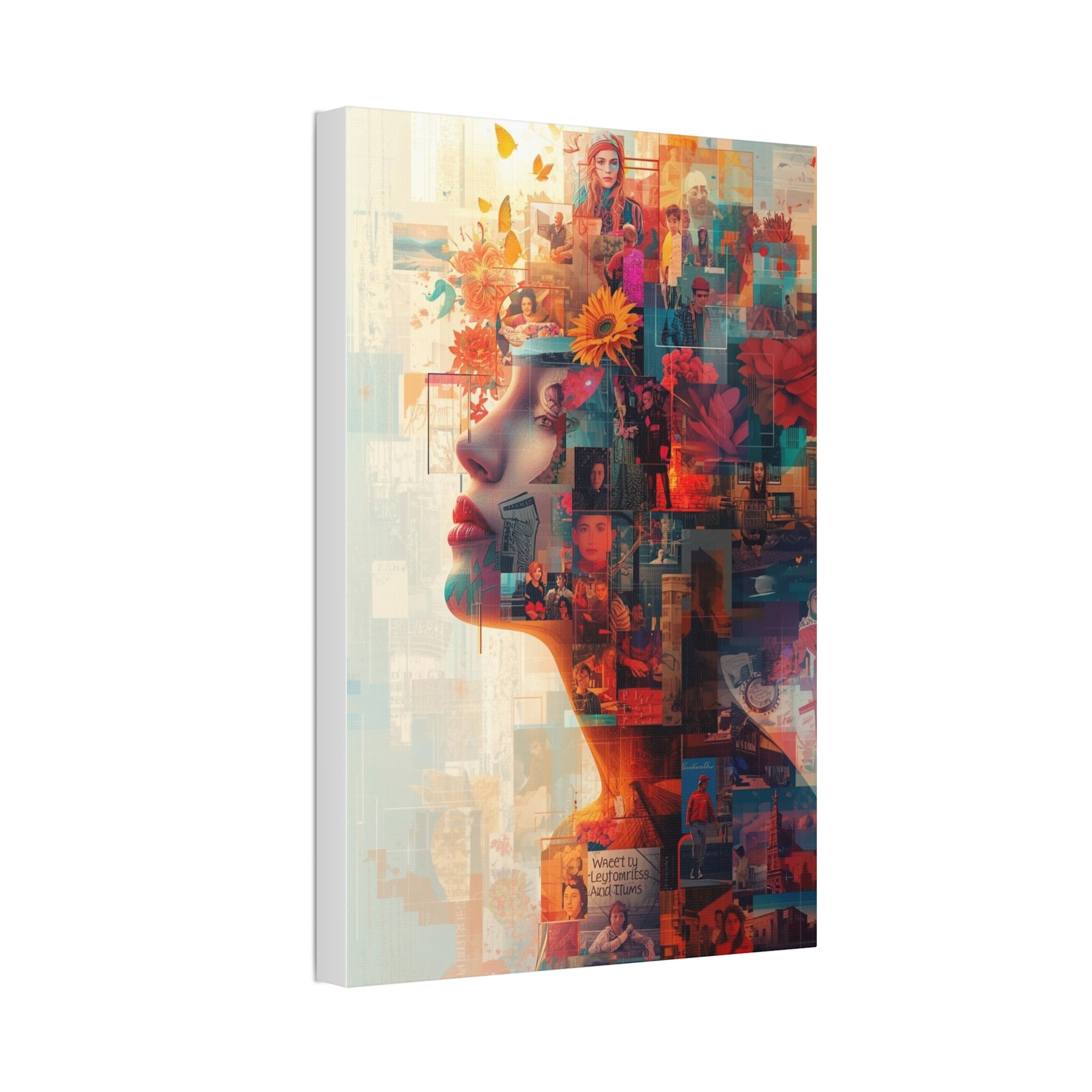 Surreal Floral Portrait Canvas Print — Stretched 1.5"