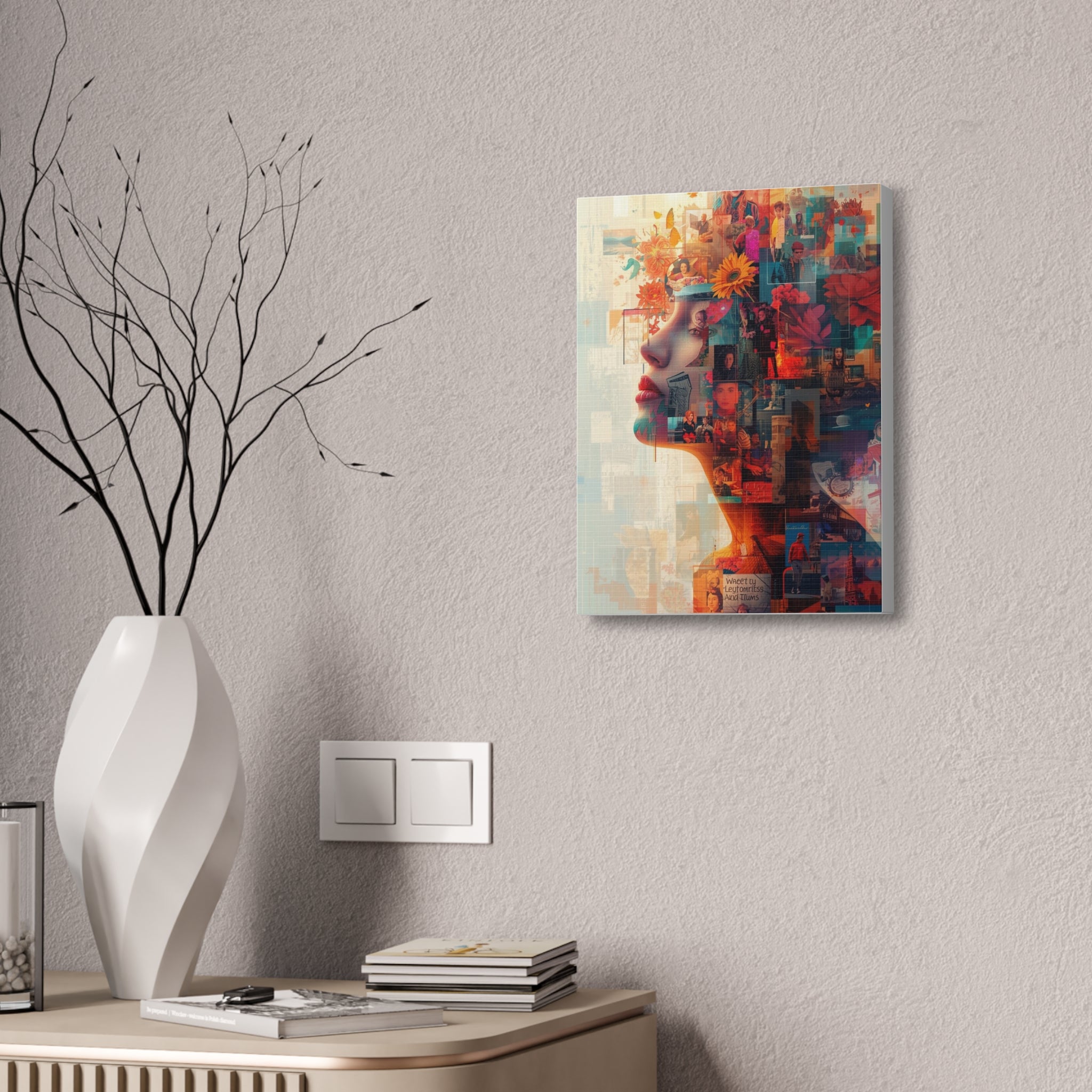 Surreal Floral Portrait Canvas Print — Stretched 1.5"