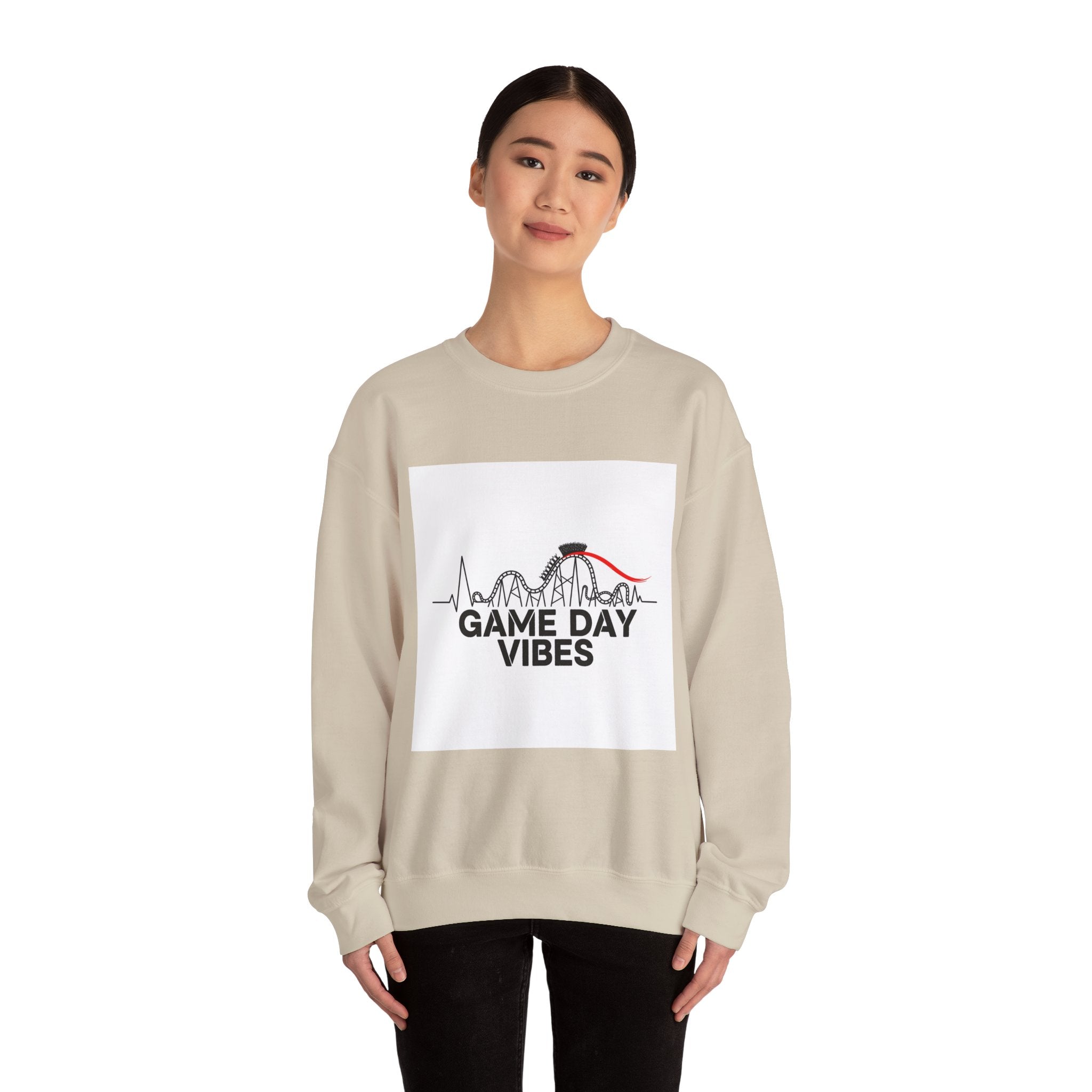 Game Day Vibes Crewneck, sports fan shirt | rollercoaster emotions design
