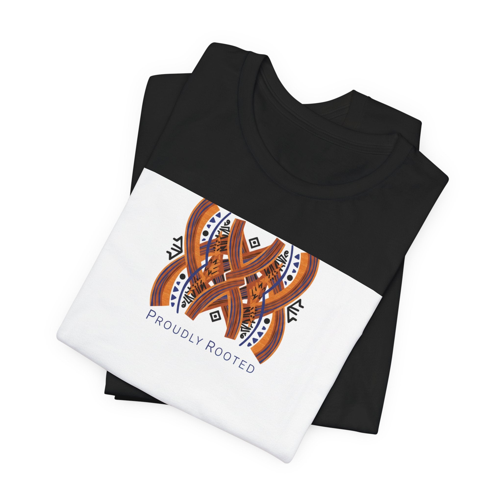 Mudcloth Inspired 'Proudly Rooted' Tee | African Print Shirt, Boho Tribal Pattern