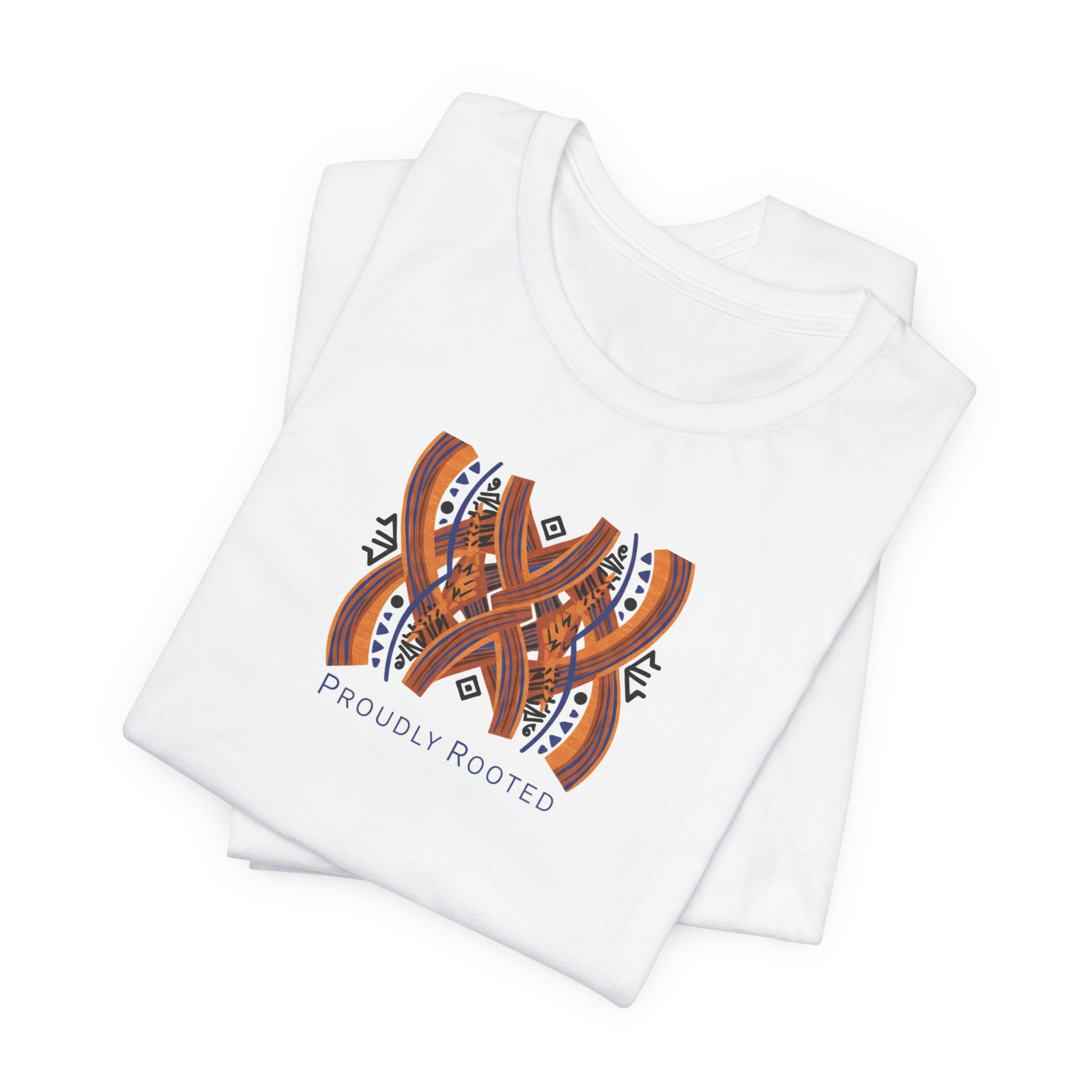 Mudcloth Inspired 'Proudly Rooted' Tee | African Print Shirt, Boho Tribal Pattern