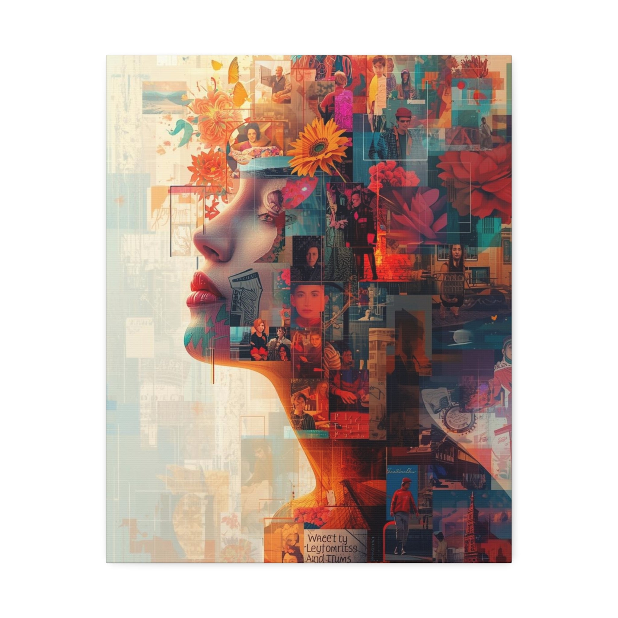 Surreal Floral Portrait Canvas Print — Stretched 1.5"